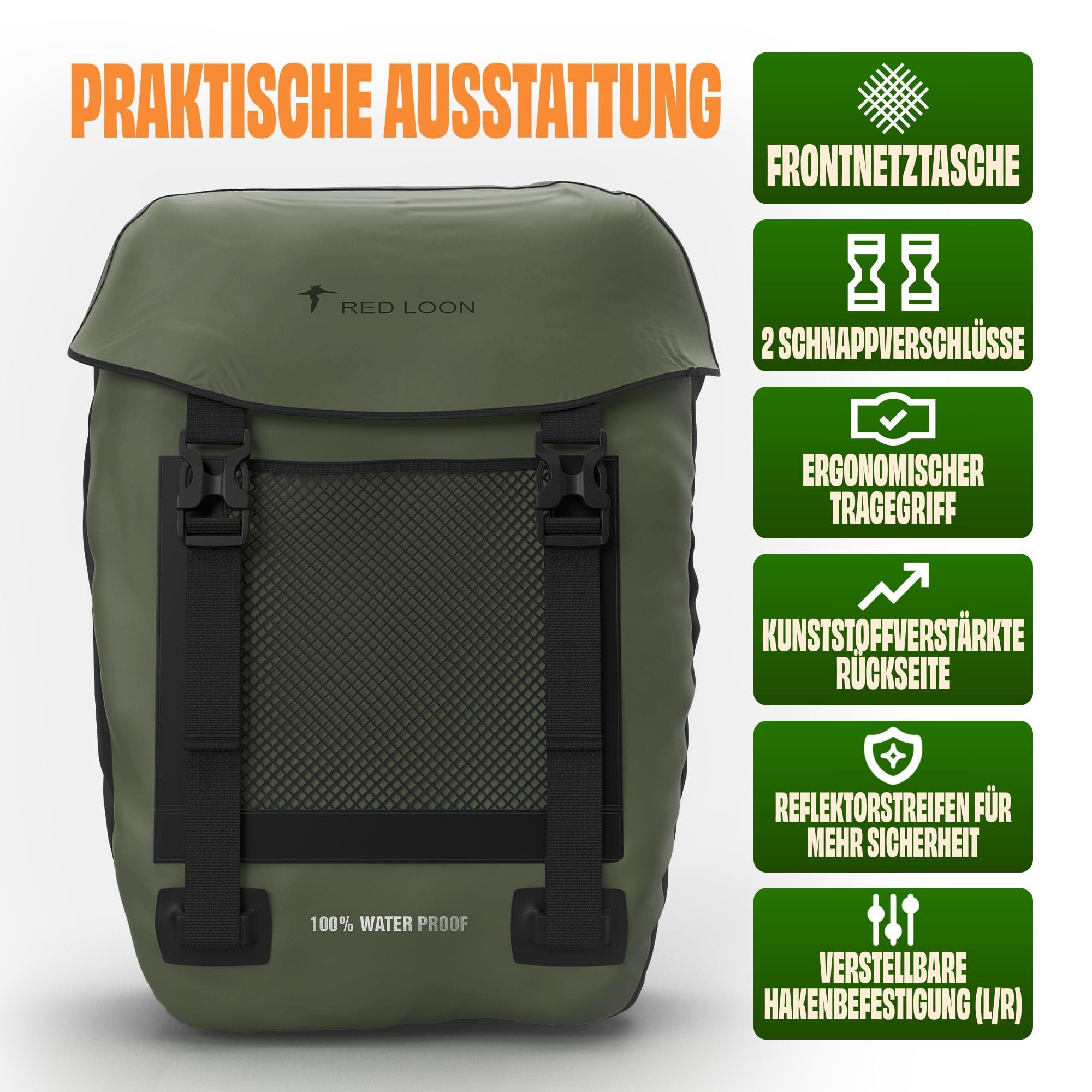 Fahrradtasche Pro Plus Packtasche Gepäckträgertasche Red Loon LKW-Plane wasserdicht