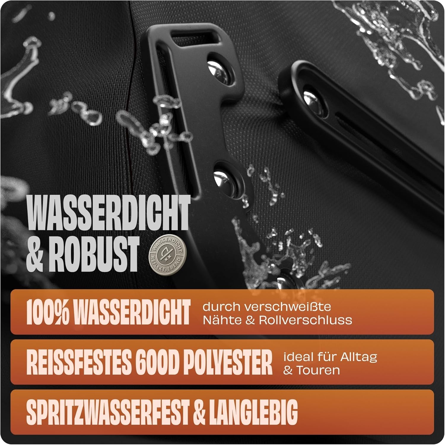 Fahrradtasche Pro Plus Packtasche Gepäckträgertasche Red Loon LKW-Plane wasserdicht