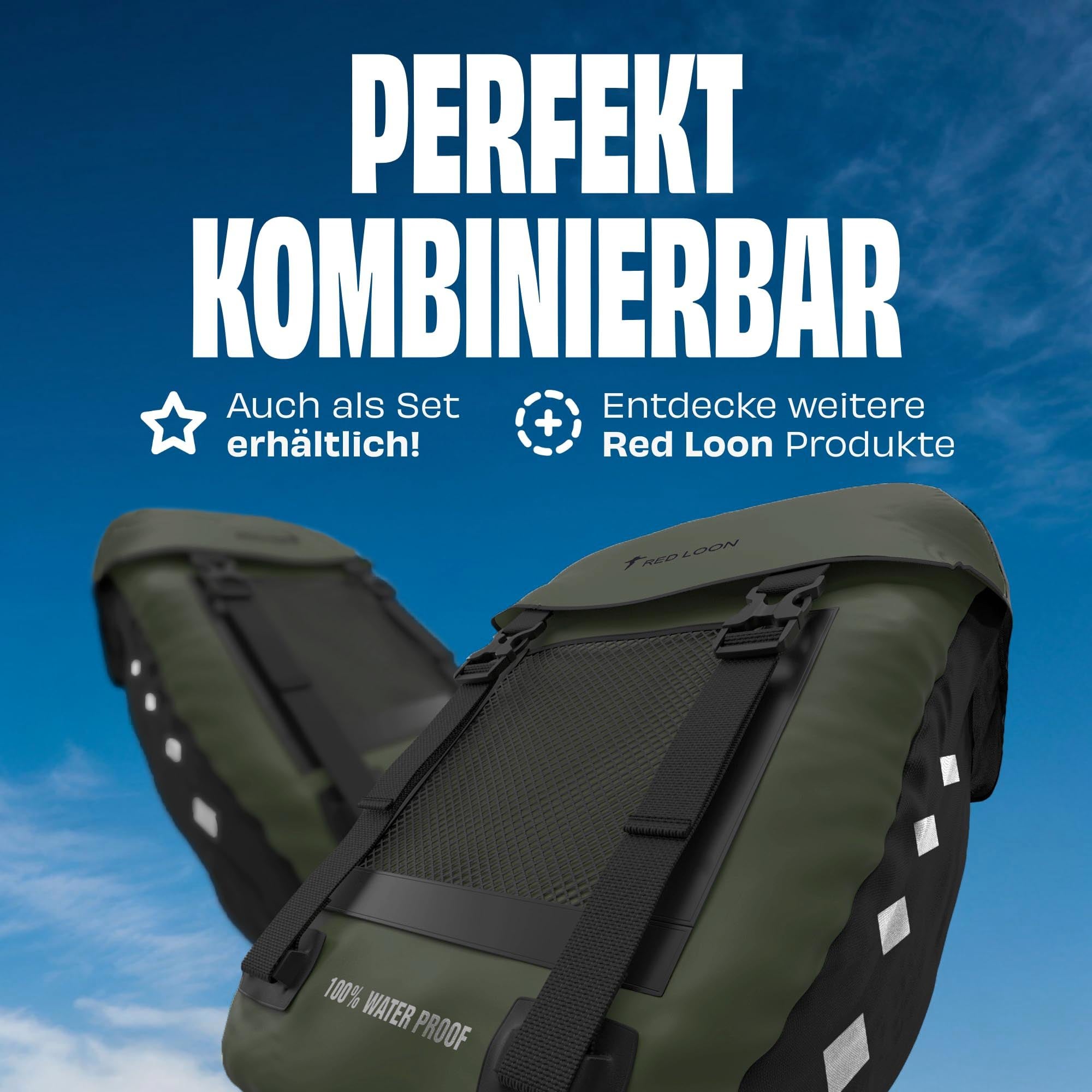 Fahrradtasche Pro Plus Packtasche Gepäckträgertasche Red Loon LKW-Plane wasserdicht