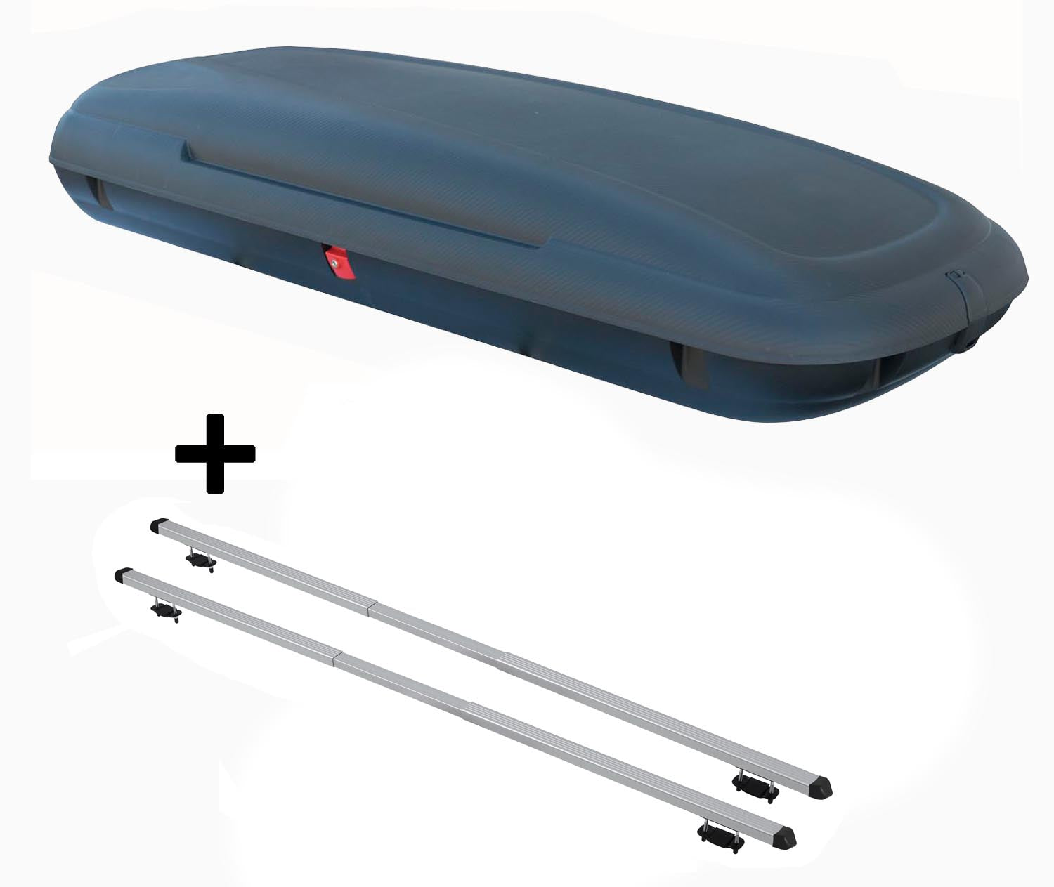 Dachbox VDPCA480 480Ltr carbonlook + Dachträger RAPID kompatibel mit für Seat Ateca (5Türer) ab 16