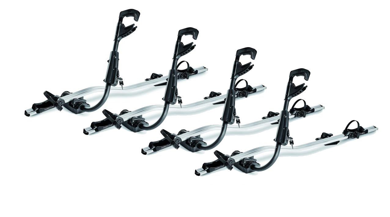 4x Fast Rider Alu Fahrradträger Dachfahrradträger Fahrradhalter abschließbar Fahrrad Aufsatz