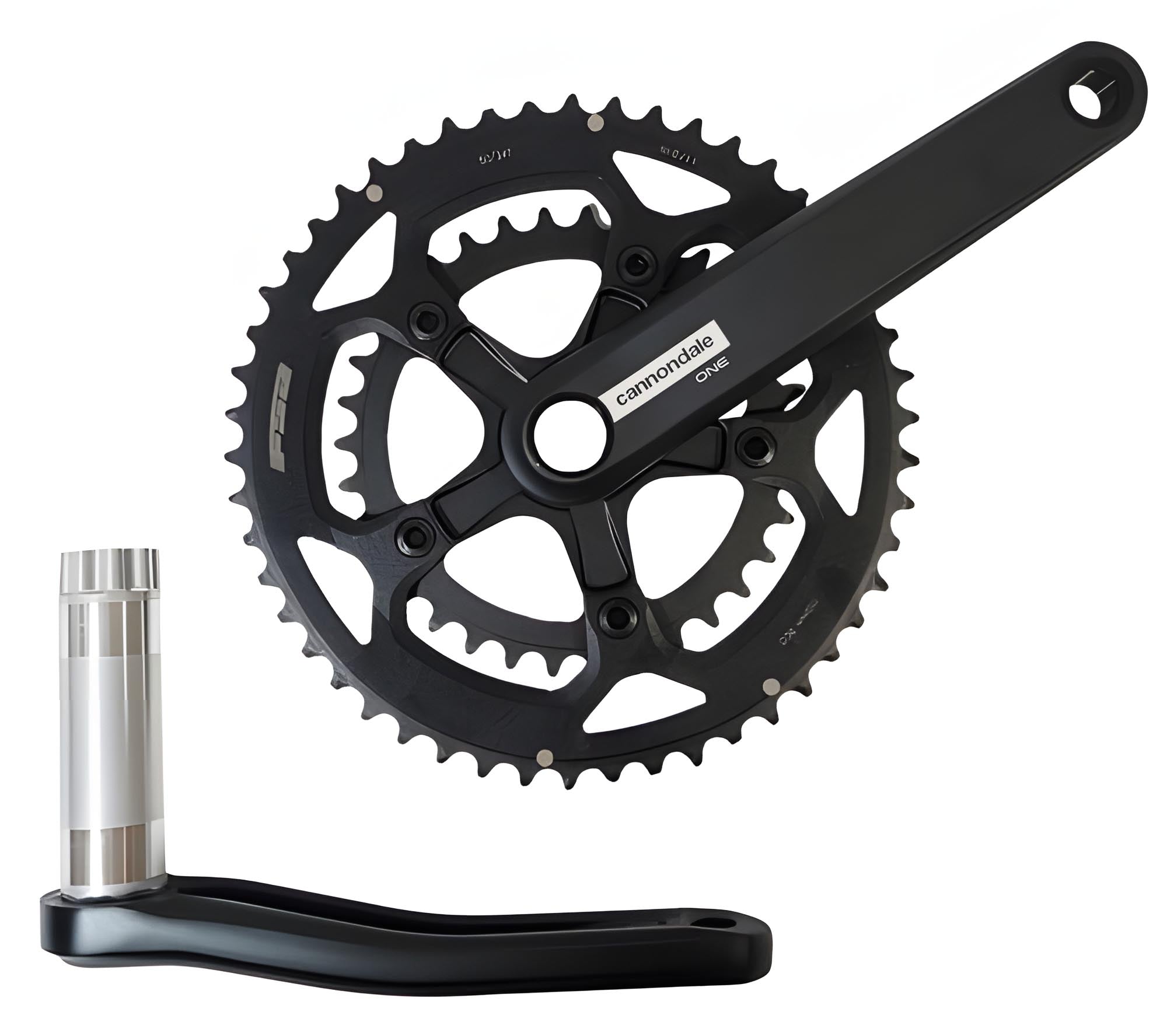 Kurbelgarnitur Kettenradgarnitur Fahrradkurbel Kurbel 2-fach - FSA CK-141SS - für Rennrad - Cannondale One-Logo - Kurbelarmlänge 170mm/172,5mm/175mm - 50/34 Zähne - BB30 - 2x 11fach - Alu Kettenblatt