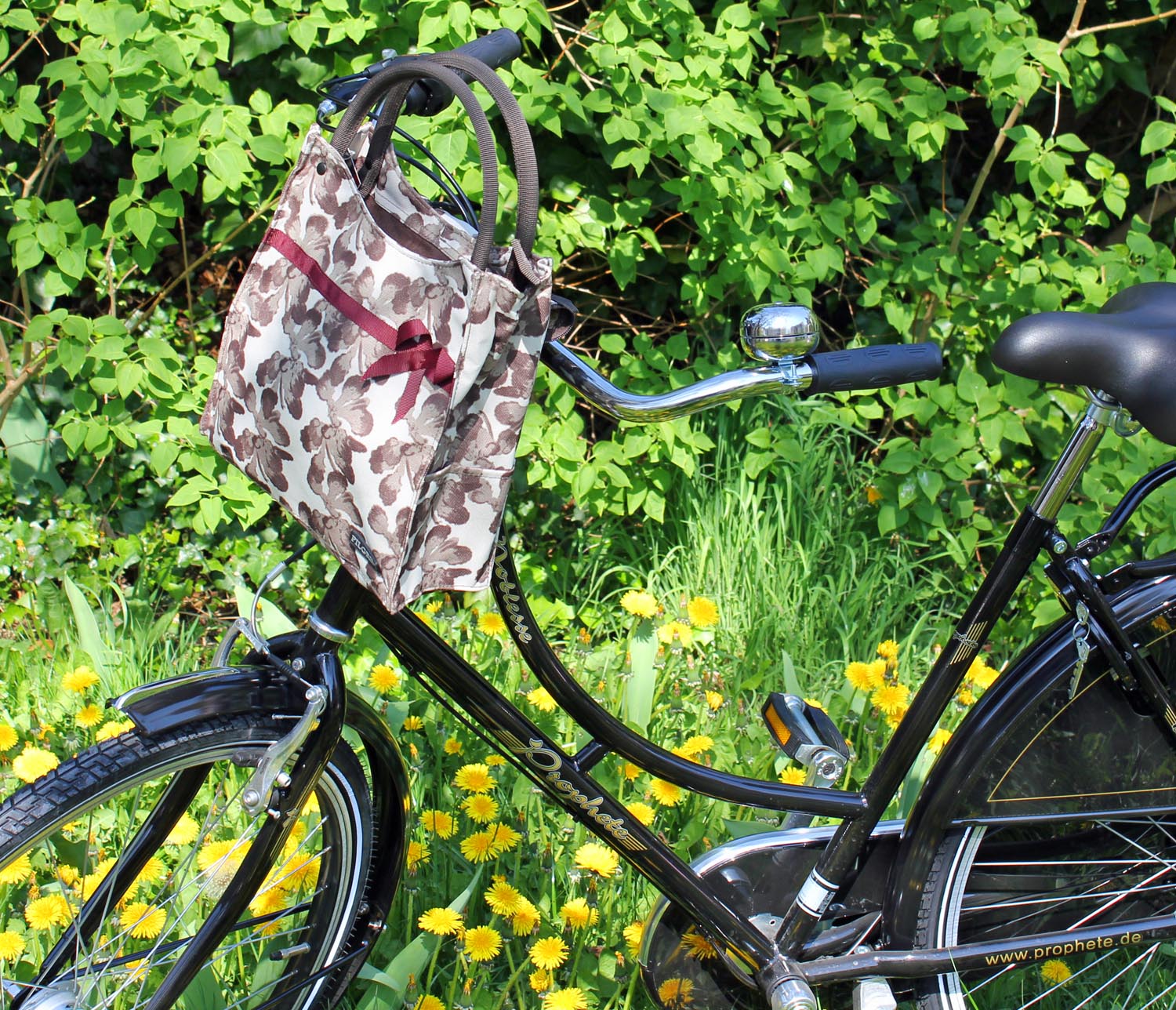 Pilgrim Lenkertasche beige mit Quick-Clip Halterung Fahrradtasche Tasche