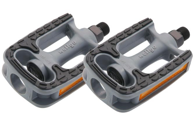VDP 1 Paar Wellgo Trekking City MTB BMX Pedale Fahrradpedale rutschfest Pedale Fahrrad (LU214 - Trekking/MTB)