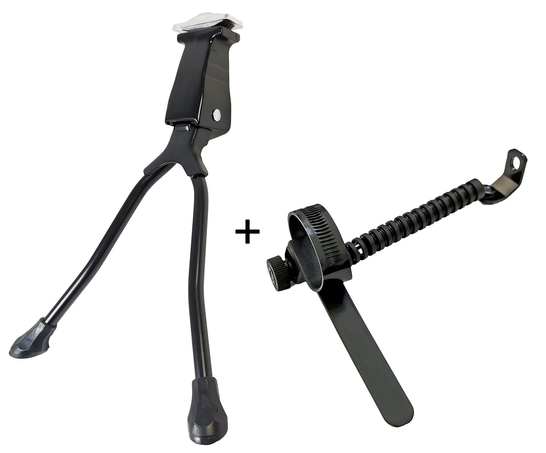 Zweibeinständer 26 / 28 Zoll Fahrradständer Doppelständer + Lenkungsdämpfer 28-63mm