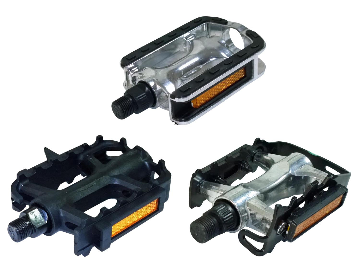 MTB ATB Trekking Pedale Fahrradpedale rutschfest Pedale Fahrrad Reflektor
