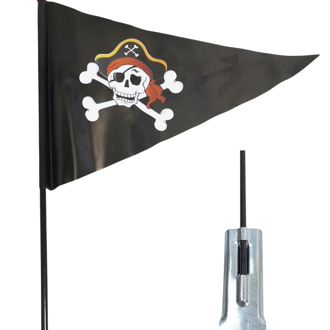Fahrradwimpel  Pirat Sicherheitswimpel Fahrrad Fahne Flagge Fähnchen Verdrehschutz Wimpel