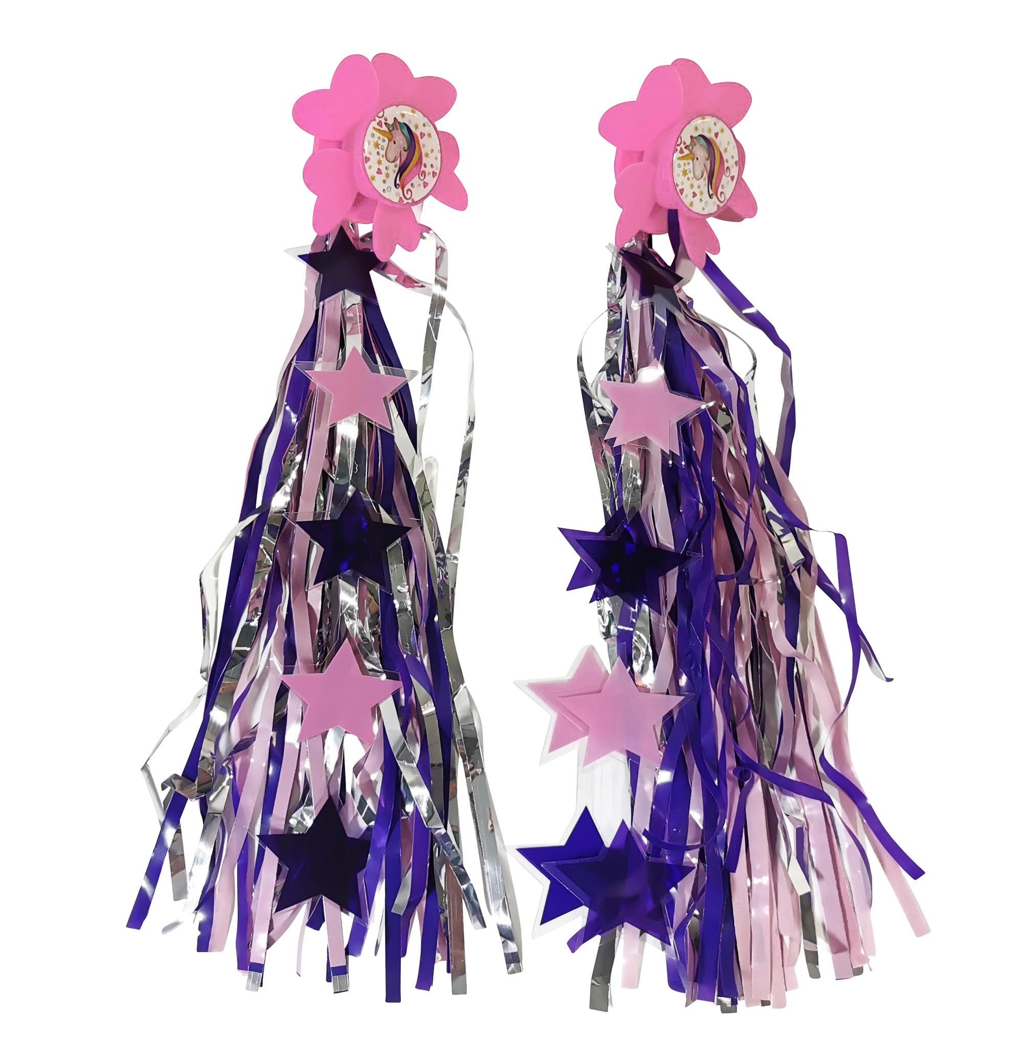 Kinder Fahrrad 1 Paar Lenkerfransen Lenker Streamer Bändchen Quasten Püschel Glitzer Red Loon Windspiel