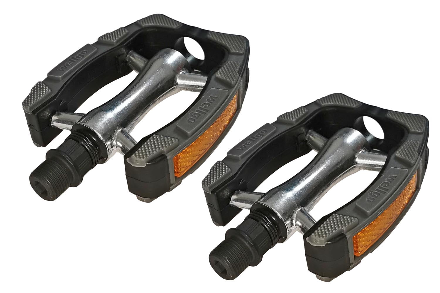 VDP 1 Paar Wellgo Trekking City MTB BMX Pedale Fahrradpedale rutschfest Pedale Fahrrad (LU214 - Trekking/MTB)