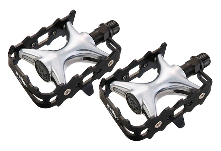 VDP 1 Paar Wellgo Trekking City MTB BMX Pedale Fahrradpedale rutschfest Pedale Fahrrad (LU214 - Trekking/MTB)