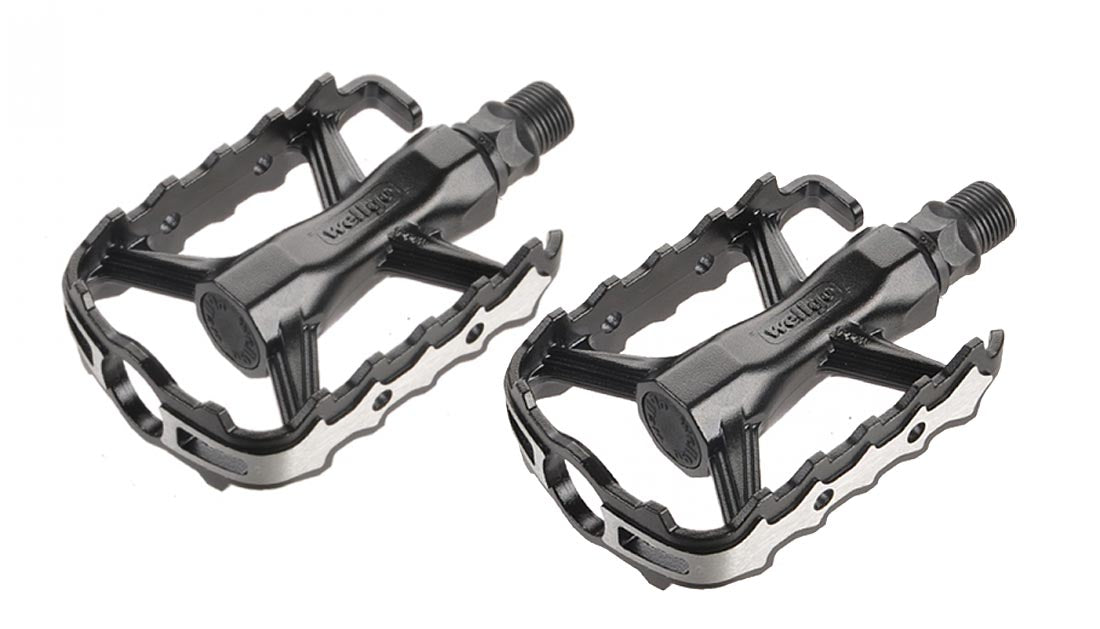 VDP 1 Paar Wellgo Trekking City MTB BMX Pedale Fahrradpedale rutschfest Pedale Fahrrad (LU214 - Trekking/MTB)