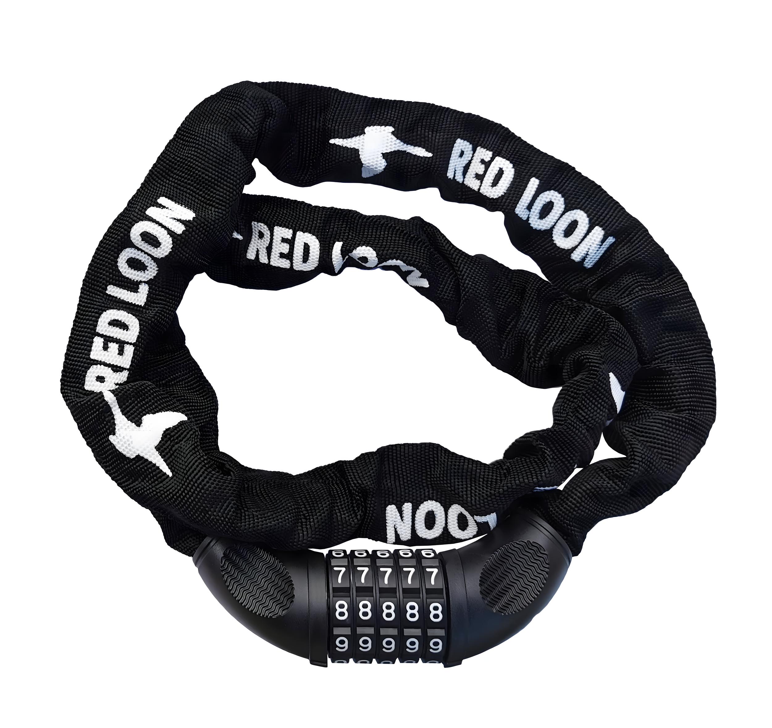 Kettenschloß Fahrradschloß 120cm Zahlenschloß Radschloß ummantelt Motorrad Roller