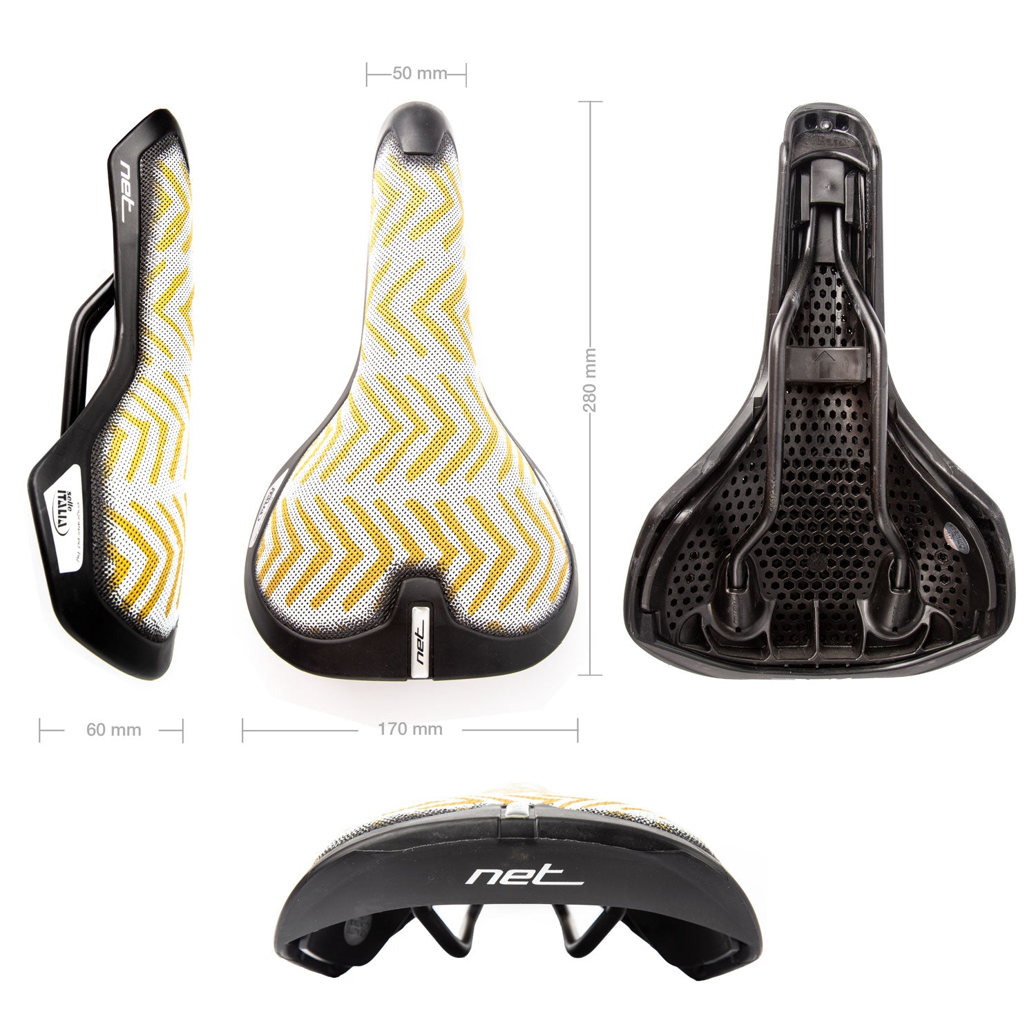 Fahrradsattel Selle Italia Net Sattel Urban Trekking Fitness e Bike Unisex