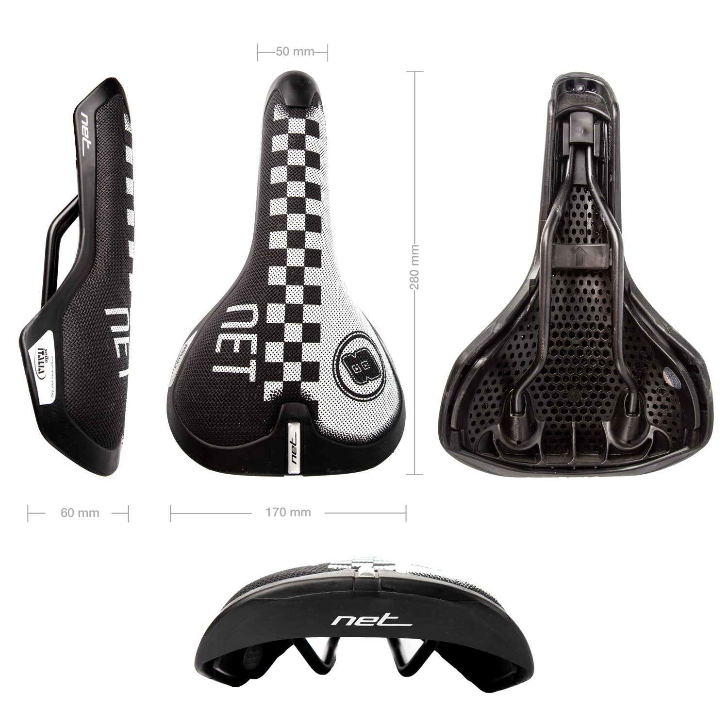 Fahrradsattel Selle Italia Net Sattel Urban Trekking Fitness e Bike Unisex