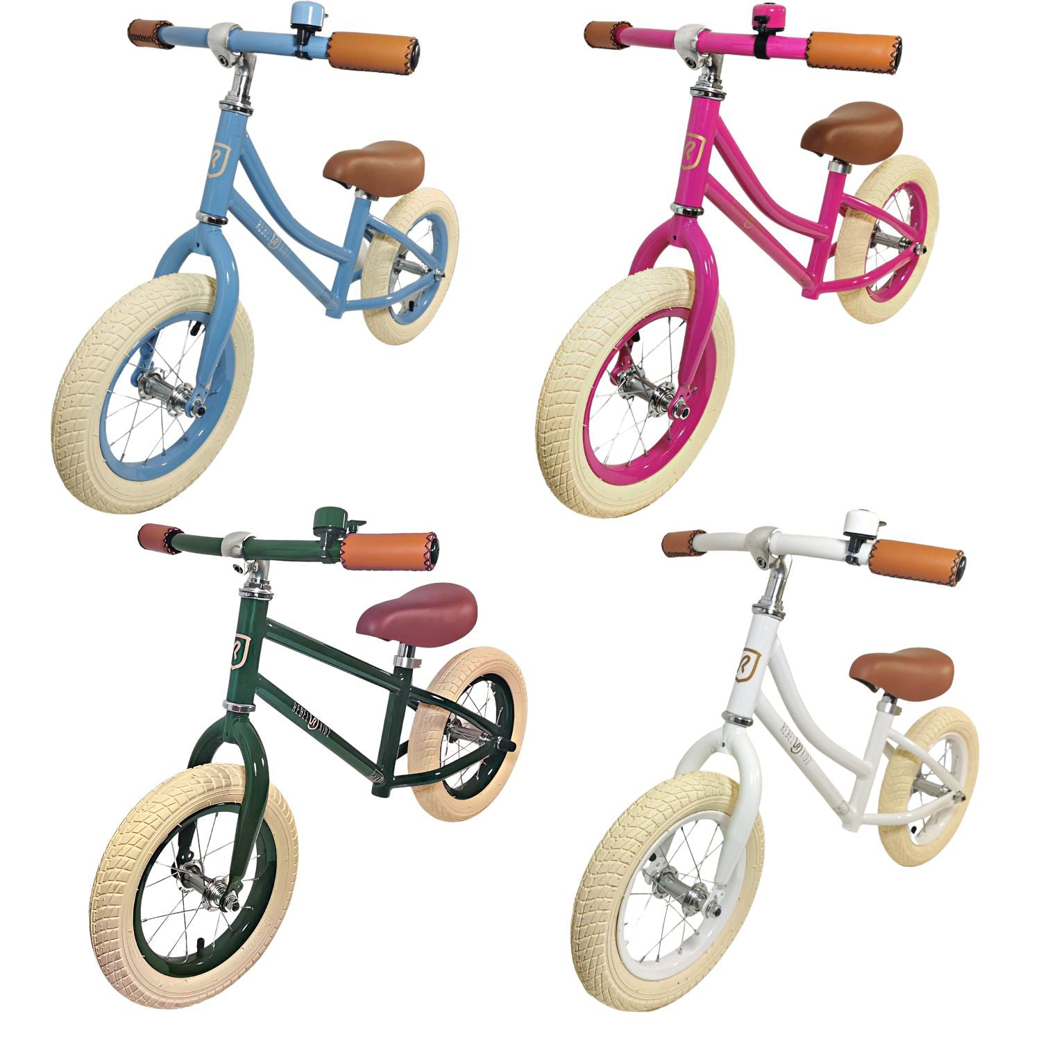 Nostalgie Lauflernrad Kinder Laufrad Kinderlaufrad Lauffahrrad im Retro-Look - Red Loon Air Classic - 12,5" Luftbereifung - aus hochwertigem Stahl - von 2 bis 5 Jahren - Balance Bike Lernfahrrad