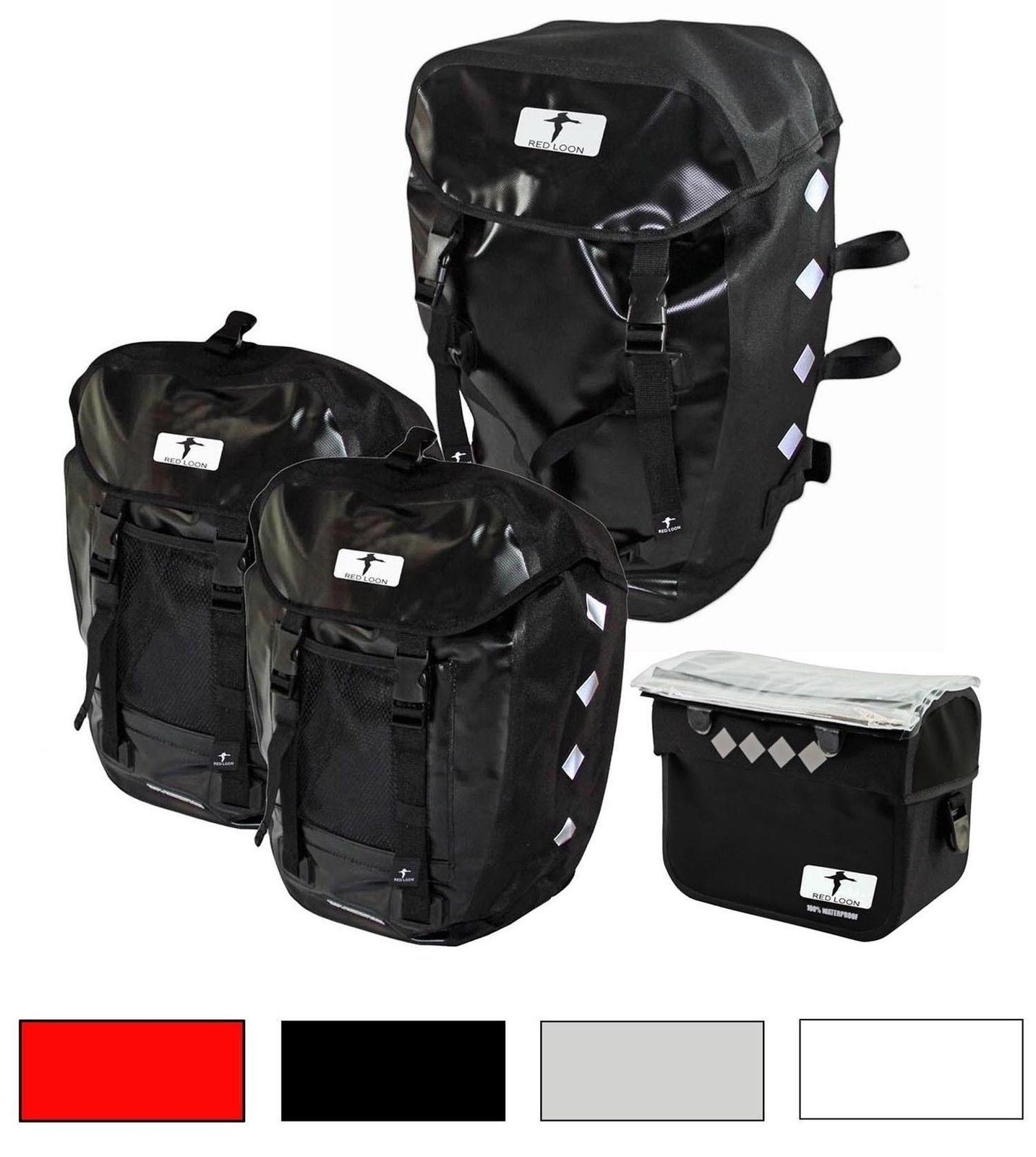 Red Loon Pro 3fach Packtasche + Lenkertasche Gepäckträgertasche Fahrradtasche
