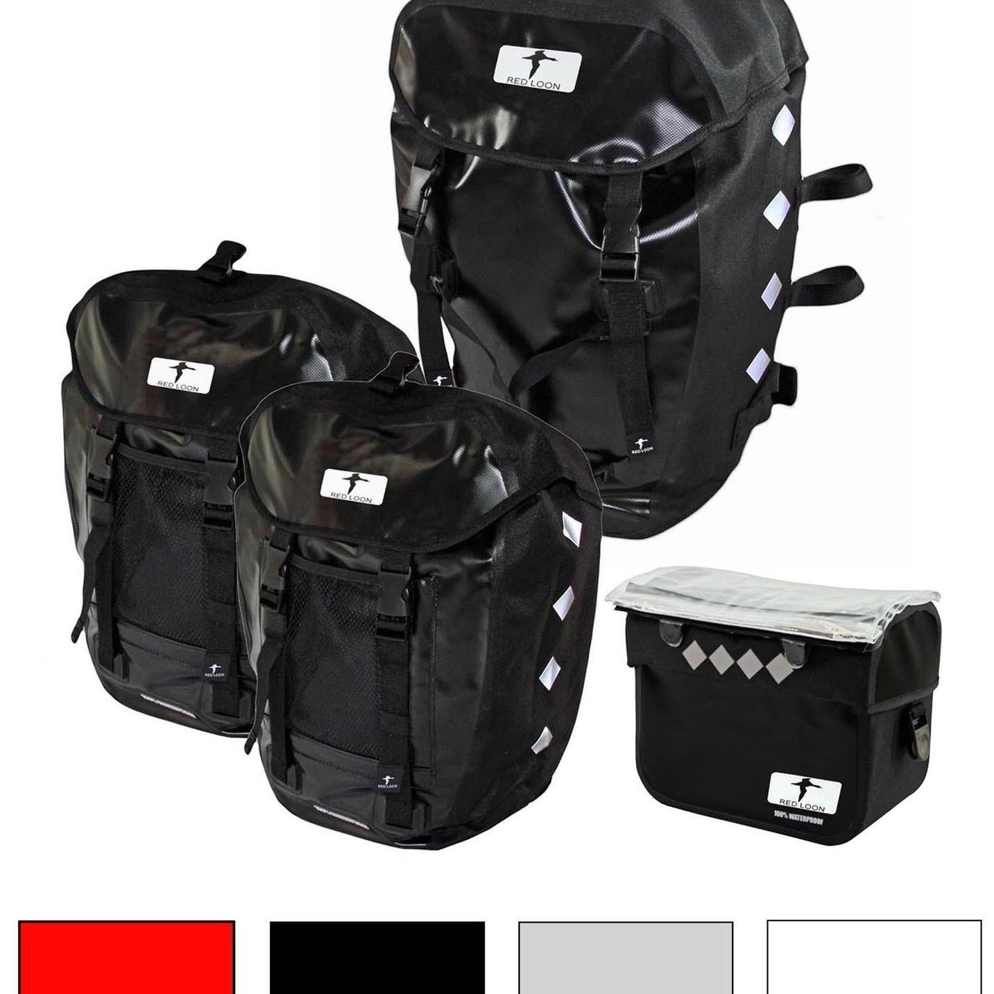 Red Loon Pro 3fach Packtasche + Lenkertasche Gepäckträgertasche Fahrradtasche