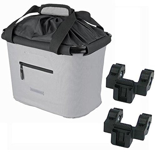 Lenkerkorb Fahrradkorb Fahrrad Korb vorne - abnehmbar - faltbar - Blue Bird - mit Quick-Clip Halterung - zusätzliche 2. Halterung - ca. 20 Liter Volumen- für eBike geeignet