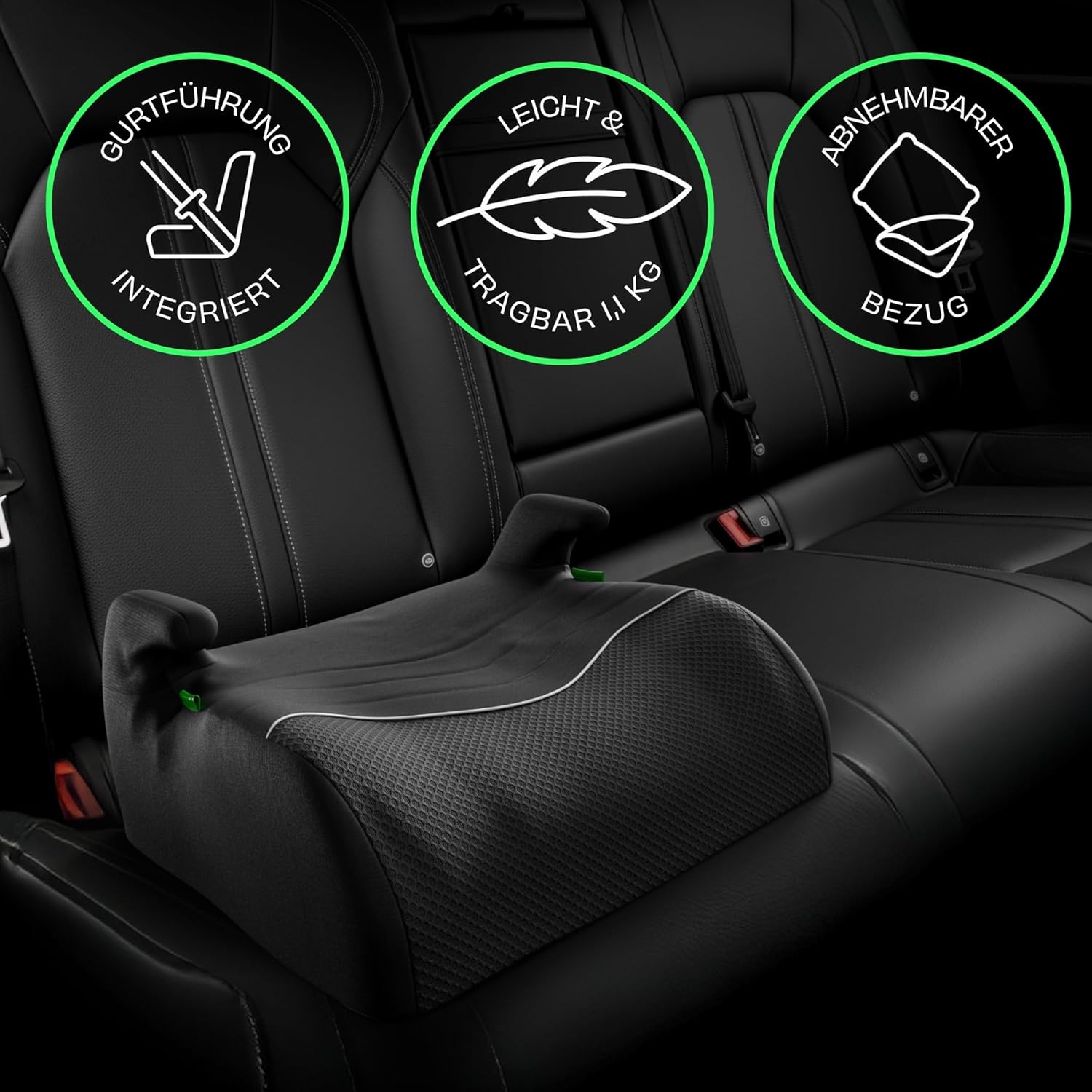Sitzerhöhung Autokindersitz Kindersitzerhöhung - Red Loon - Kindersitz Autositz 125-150cm - ECE R 129 - komfortabler Kindersitz Auto - Sitzschale universell passend - waschbarer Bezug