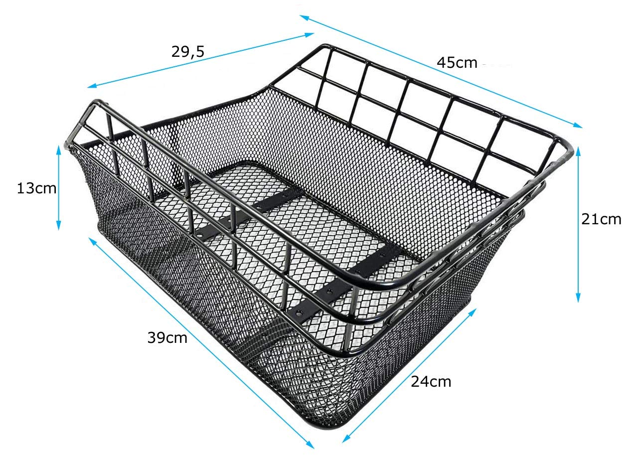 Fahrradkorb XXL Schultaschenkorb Einkaufskorb Gepäckträgerkorb 45x29,5x21 cm