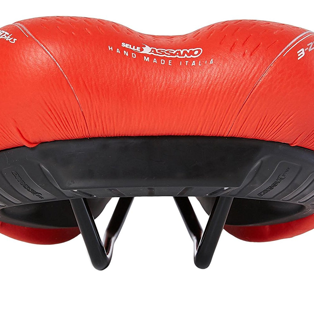 Selle Bassano Volare Fahrradsattel Herren Damen Citybike City Sattel (rot)