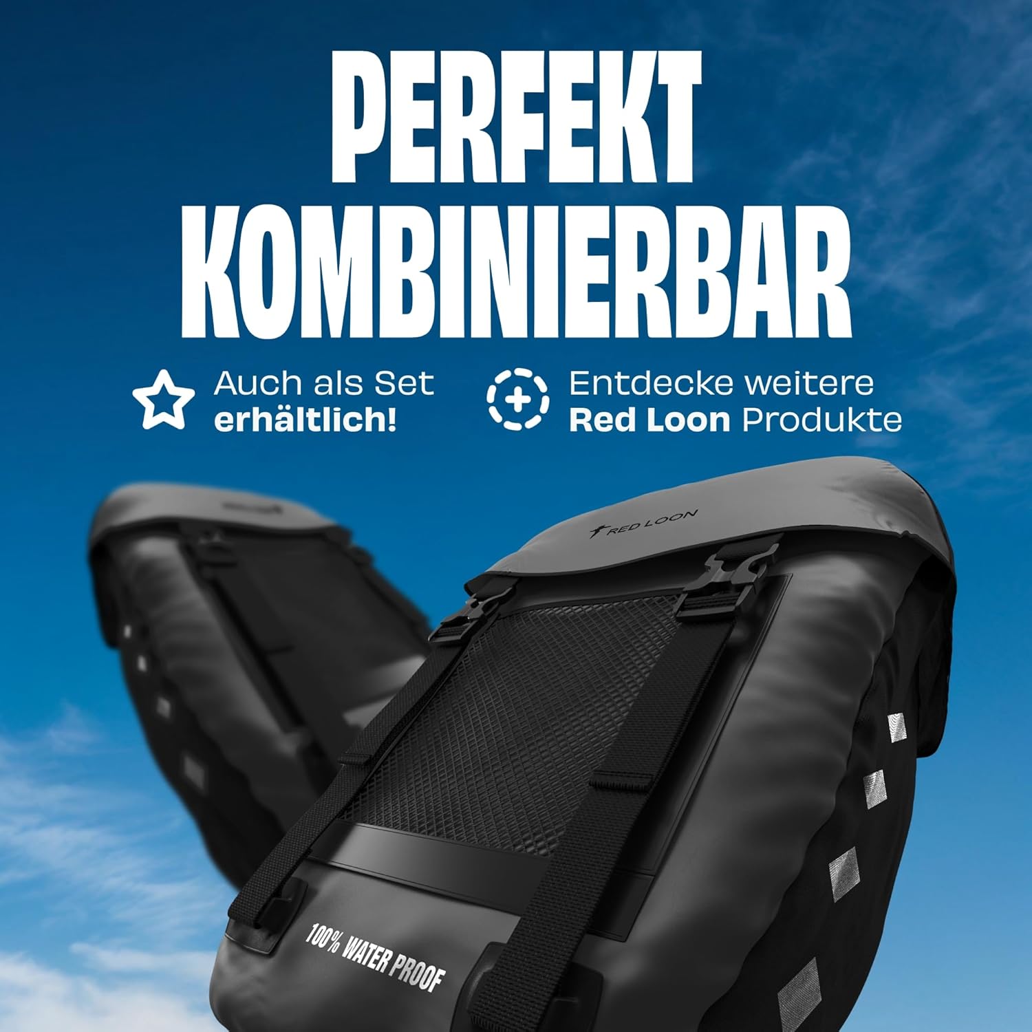 Fahrradtasche Pro Plus Packtasche Gepäckträgertasche Red Loon LKW-Plane wasserdicht