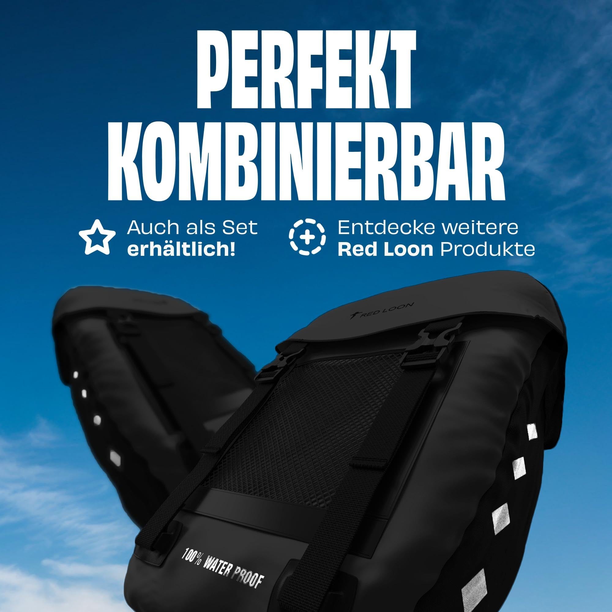 Fahrradtasche Pro Plus Packtasche Gepäckträgertasche Red Loon LKW-Plane wasserdicht