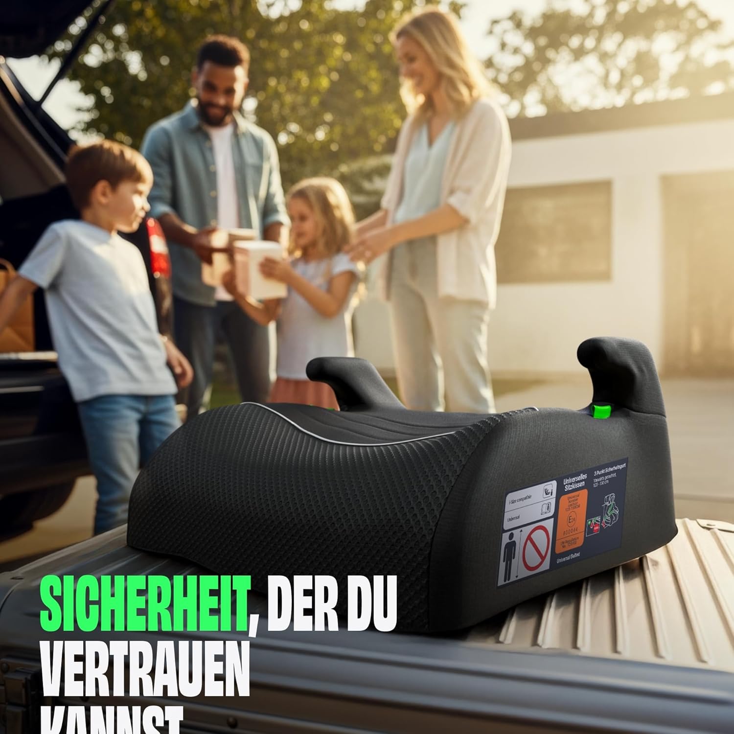 Sitzerhöhung Autokindersitz Kindersitzerhöhung - Red Loon - Kindersitz Autositz 125-150cm - ECE R 129 - komfortabler Kindersitz Auto - Sitzschale universell passend - waschbarer Bezug