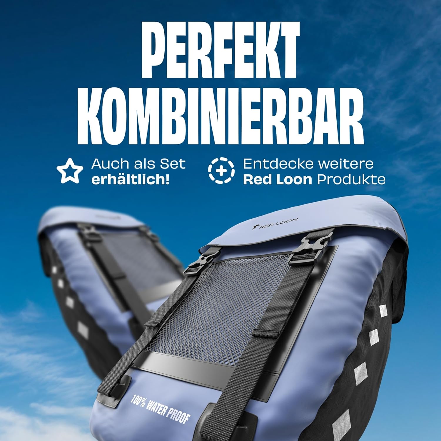 Fahrradtasche Pro Plus Packtasche Gepäckträgertasche Red Loon LKW-Plane wasserdicht