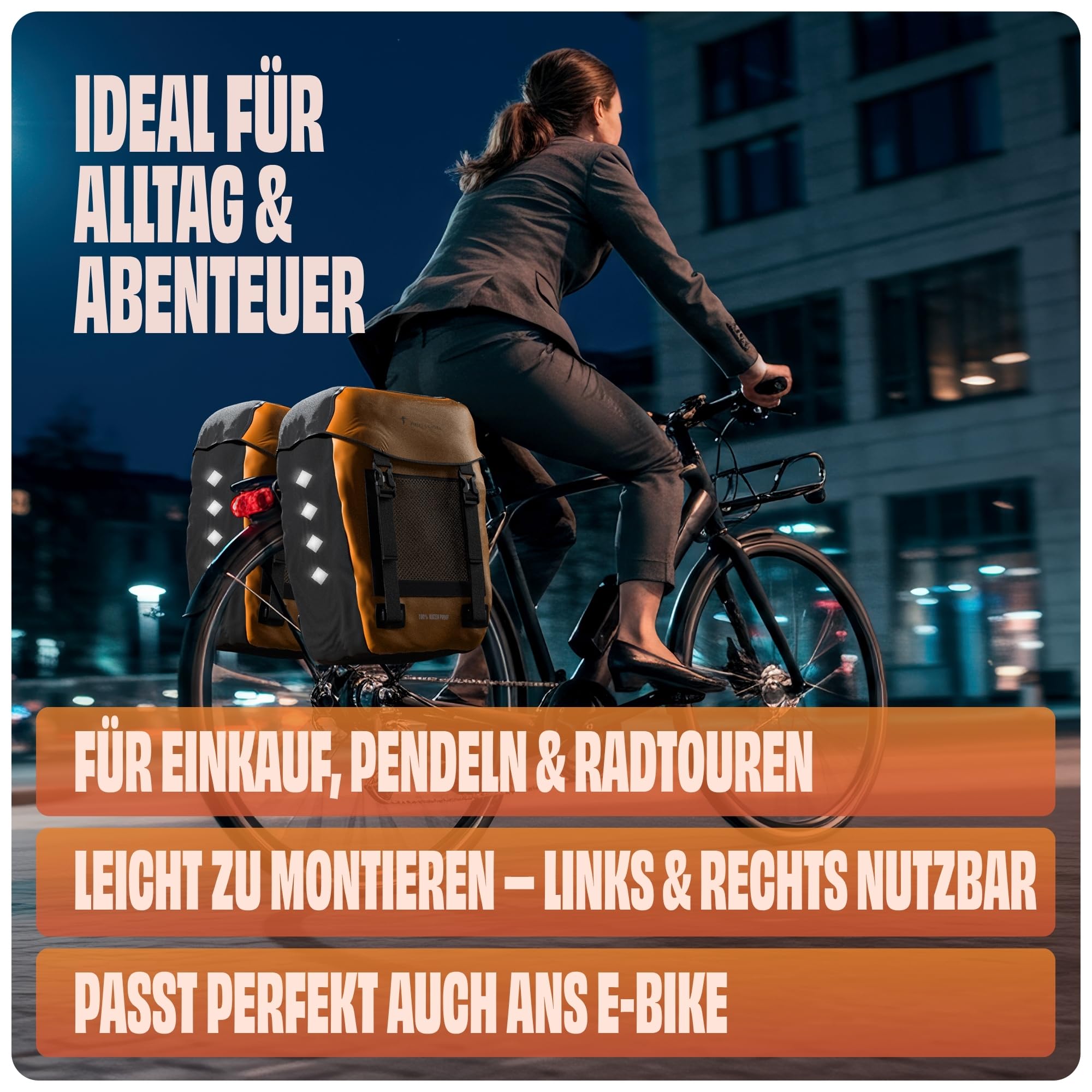 Fahrradtasche Pro Plus Packtasche Gepäckträgertasche Red Loon LKW-Plane wasserdicht