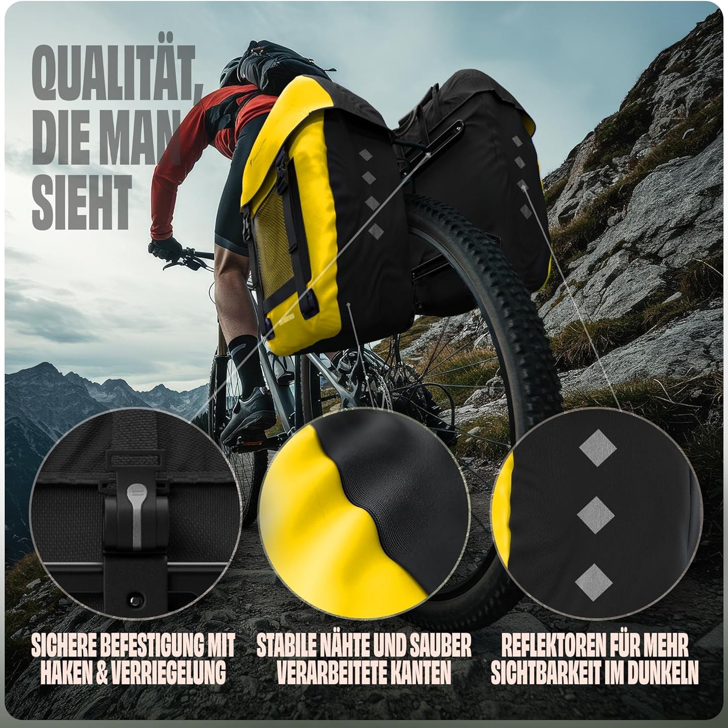 Fahrradtasche Pro Plus Packtasche Gepäckträgertasche Red Loon LKW-Plane wasserdicht