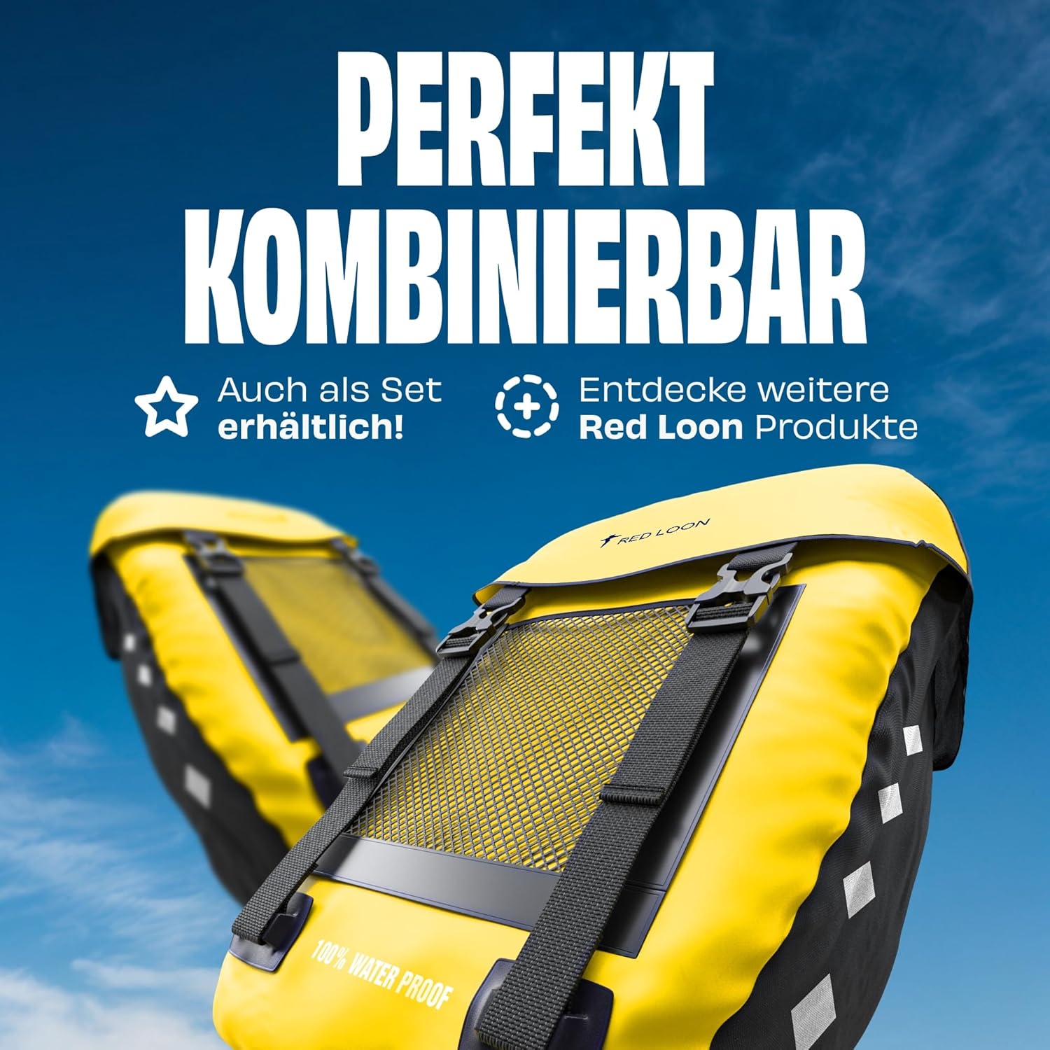 Fahrradtasche Pro Plus Packtasche Gepäckträgertasche Red Loon LKW-Plane wasserdicht