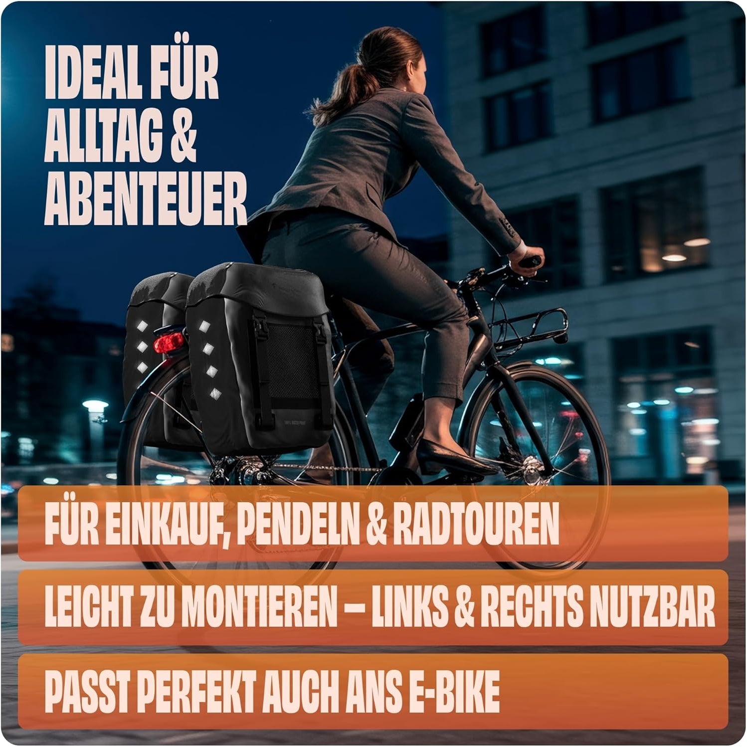 Fahrradtasche Pro Plus Packtasche Gepäckträgertasche Red Loon LKW-Plane wasserdicht