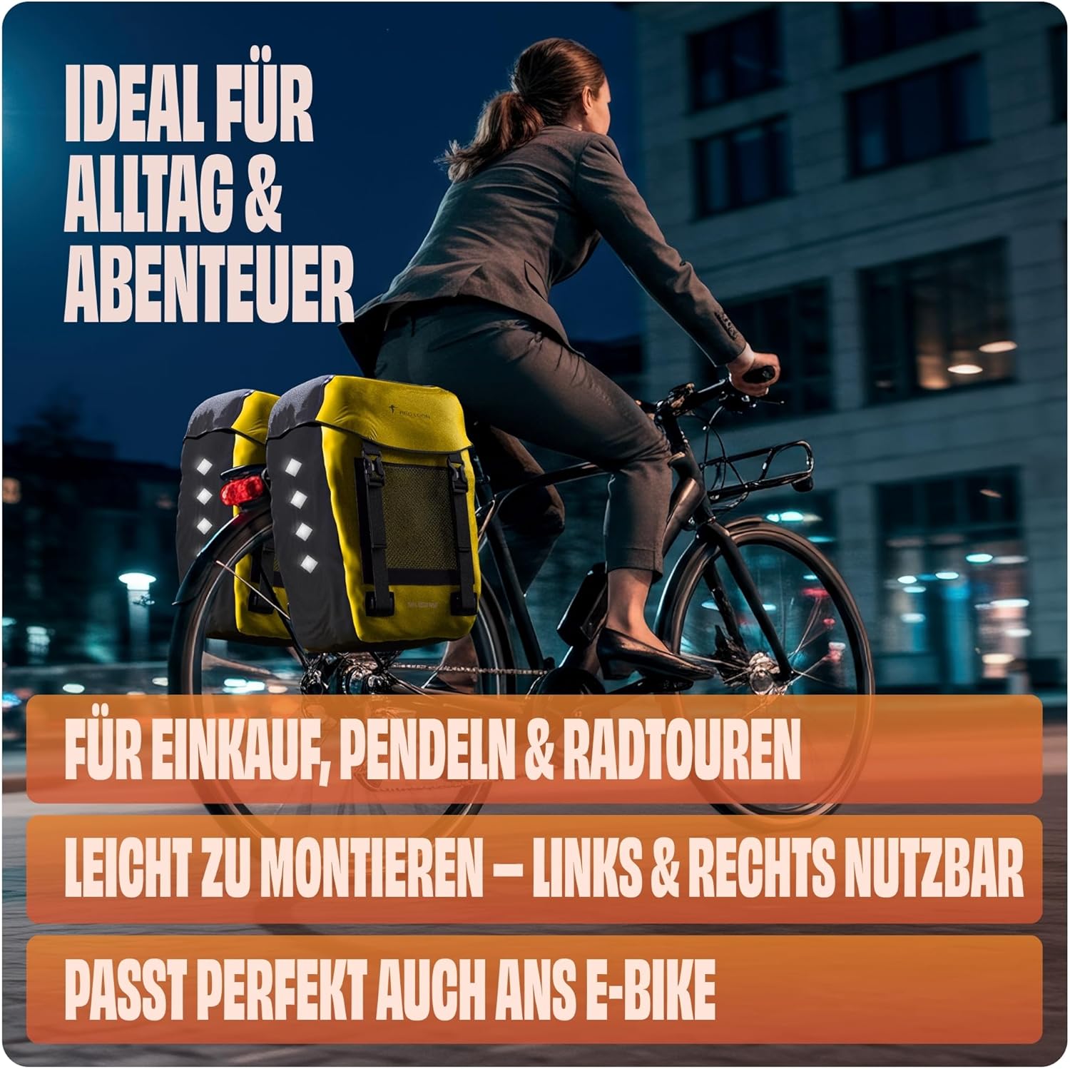 Fahrradtasche Pro Plus Packtasche Gepäckträgertasche Red Loon LKW-Plane wasserdicht