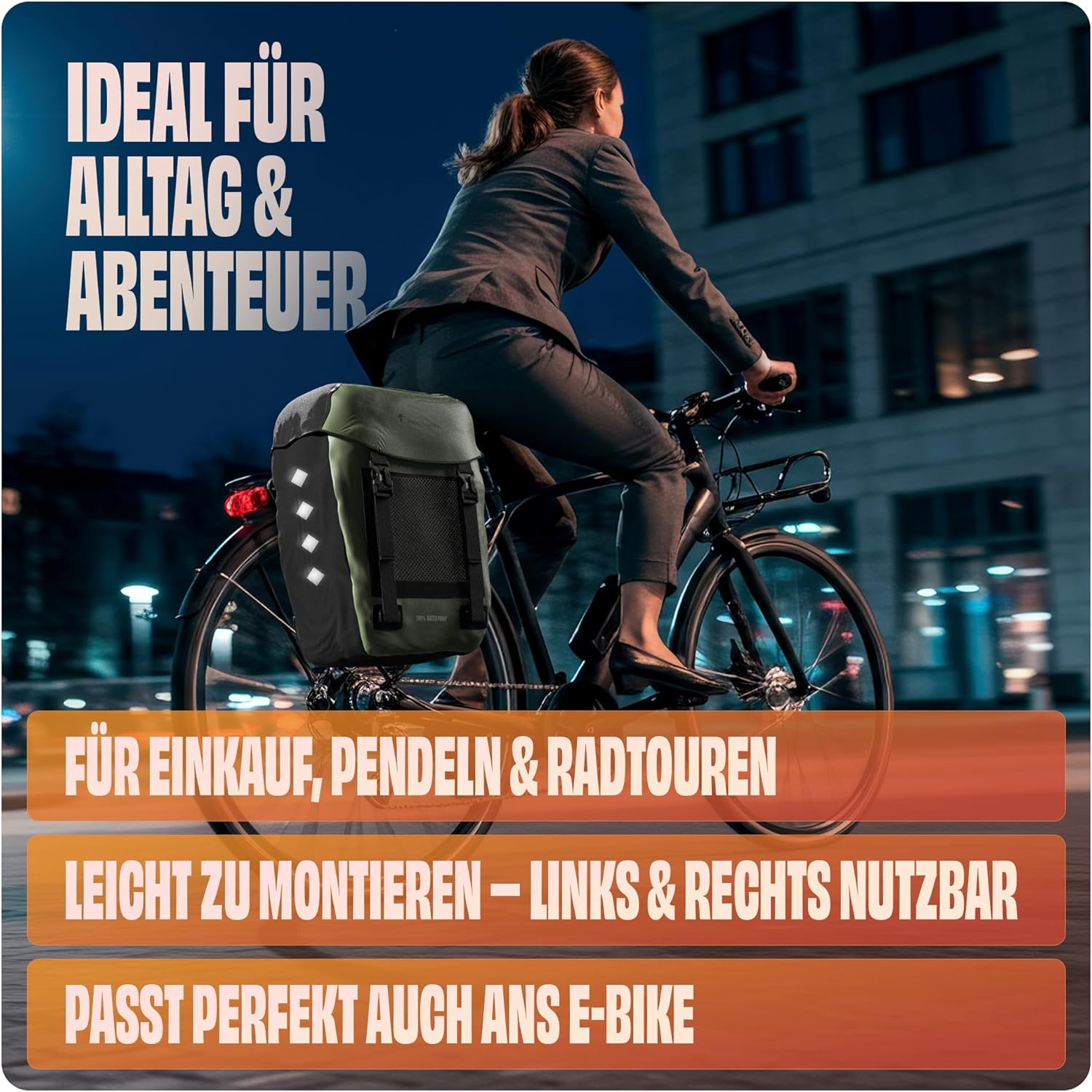 Fahrradtasche Pro Plus Packtasche Gepäckträgertasche Red Loon LKW-Plane wasserdicht