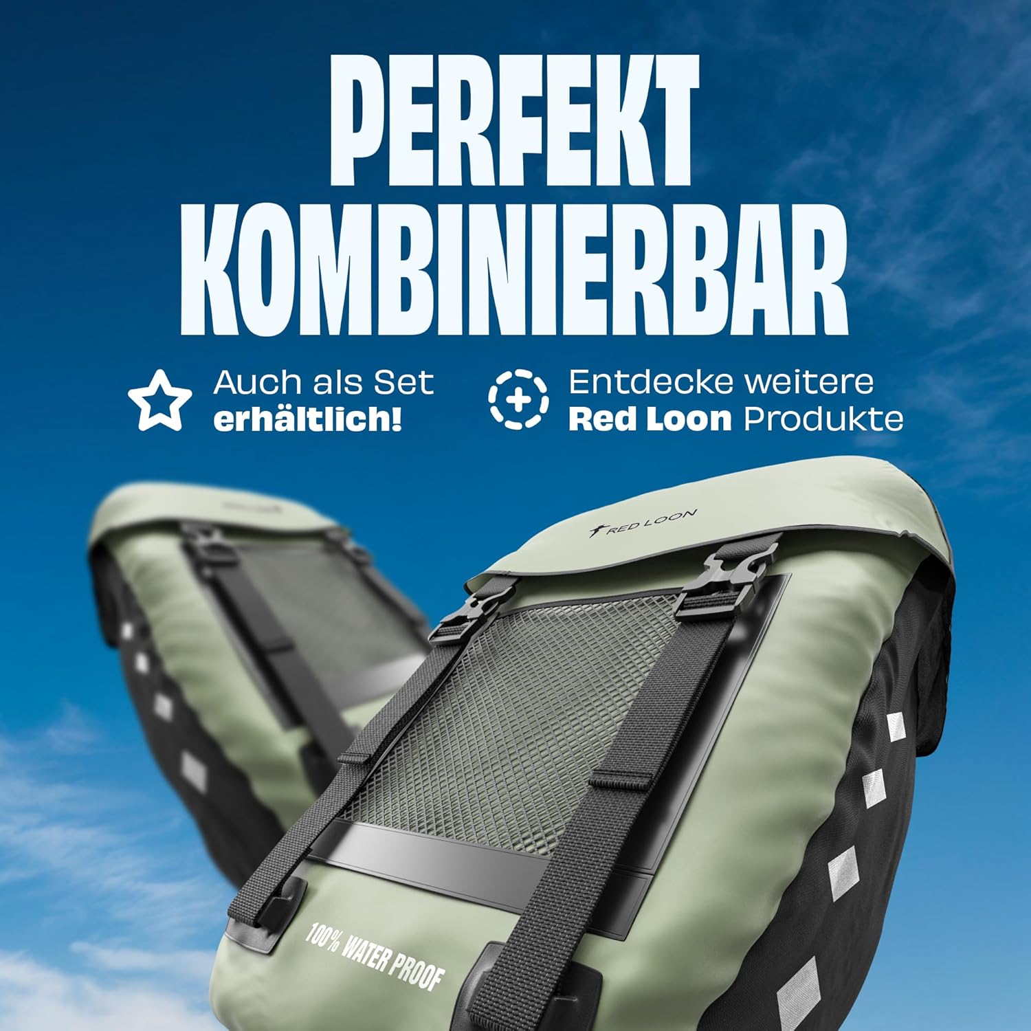 Fahrradtasche Pro Plus Packtasche Gepäckträgertasche Red Loon LKW-Plane wasserdicht