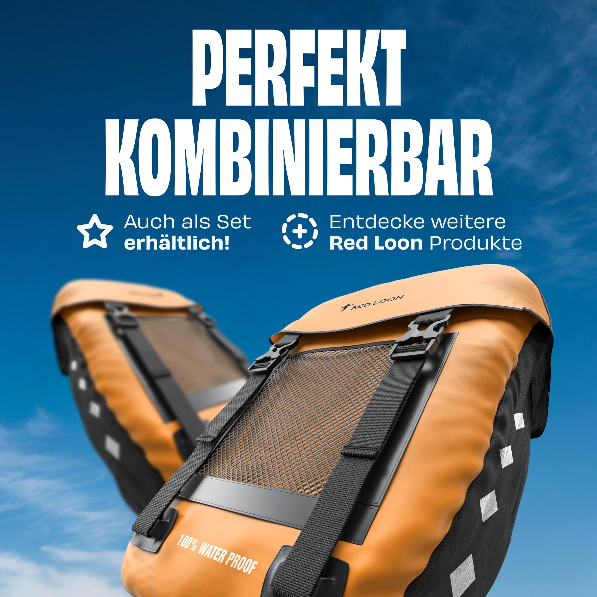 Fahrradtasche Pro Plus Packtasche Gepäckträgertasche Red Loon LKW-Plane wasserdicht