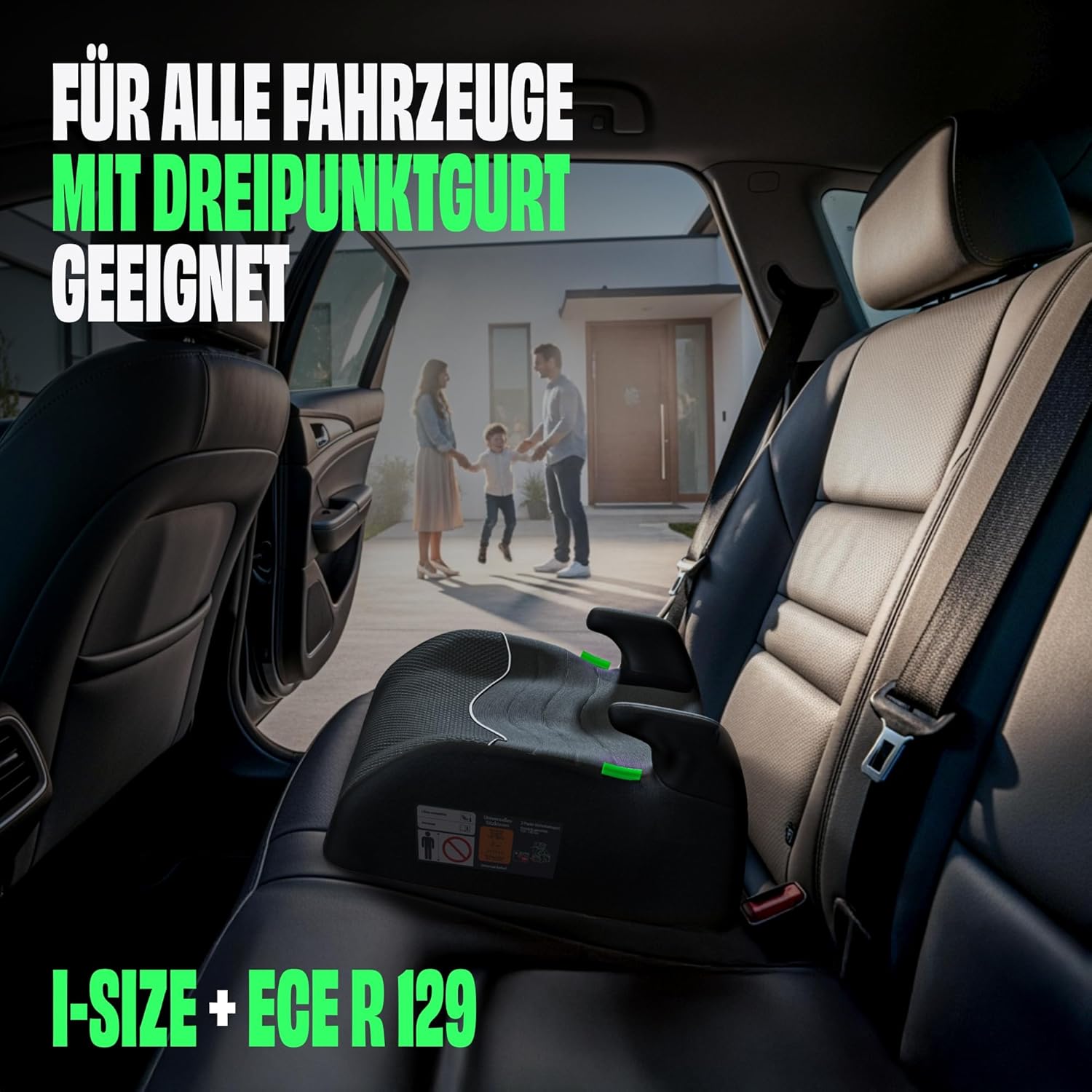 Sitzerhöhung Autokindersitz Kindersitzerhöhung - Red Loon - Kindersitz Autositz 125-150cm - ECE R 129 - komfortabler Kindersitz Auto - Sitzschale universell passend - waschbarer Bezug