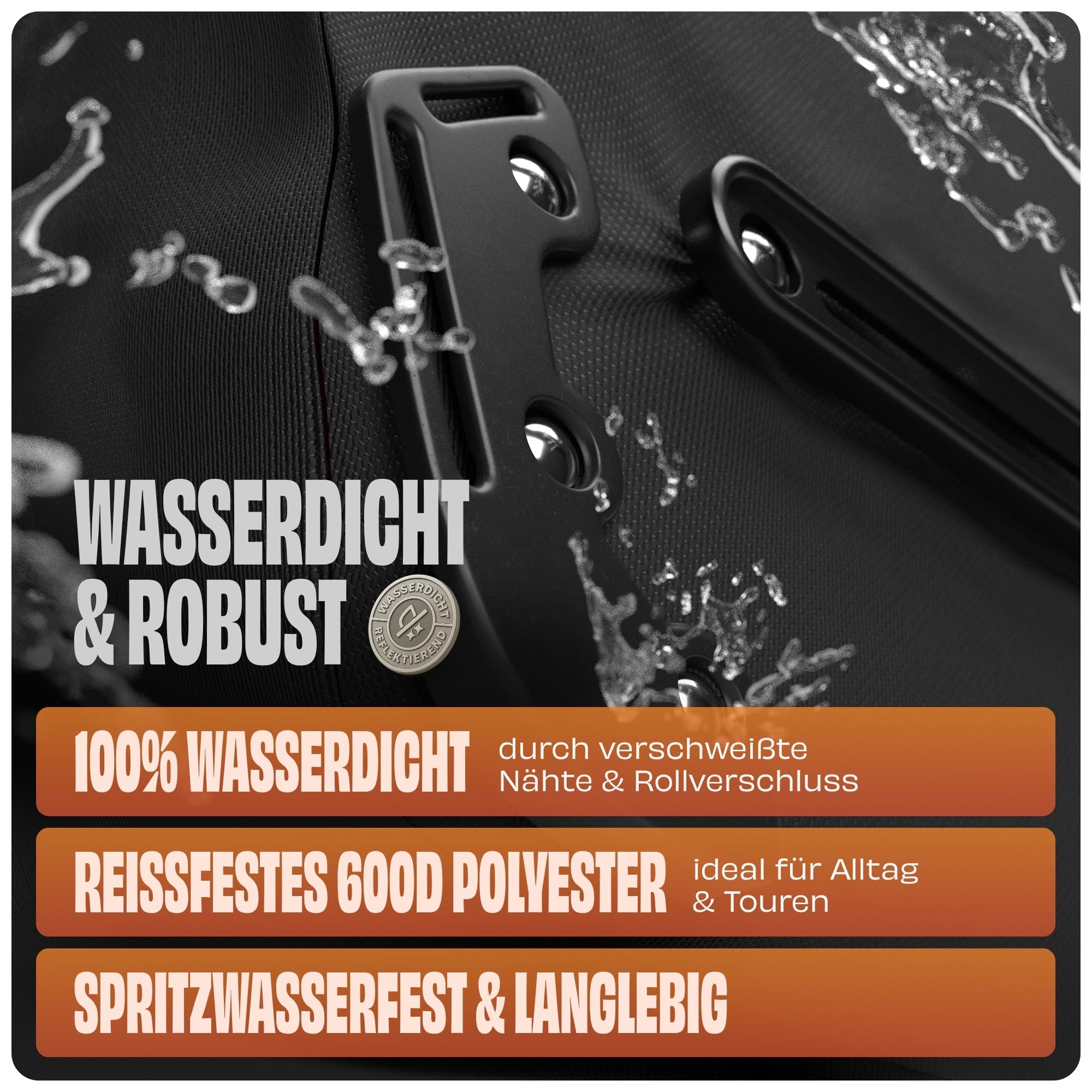 Fahrradtasche Pro Plus Packtasche Gepäckträgertasche Red Loon LKW-Plane wasserdicht