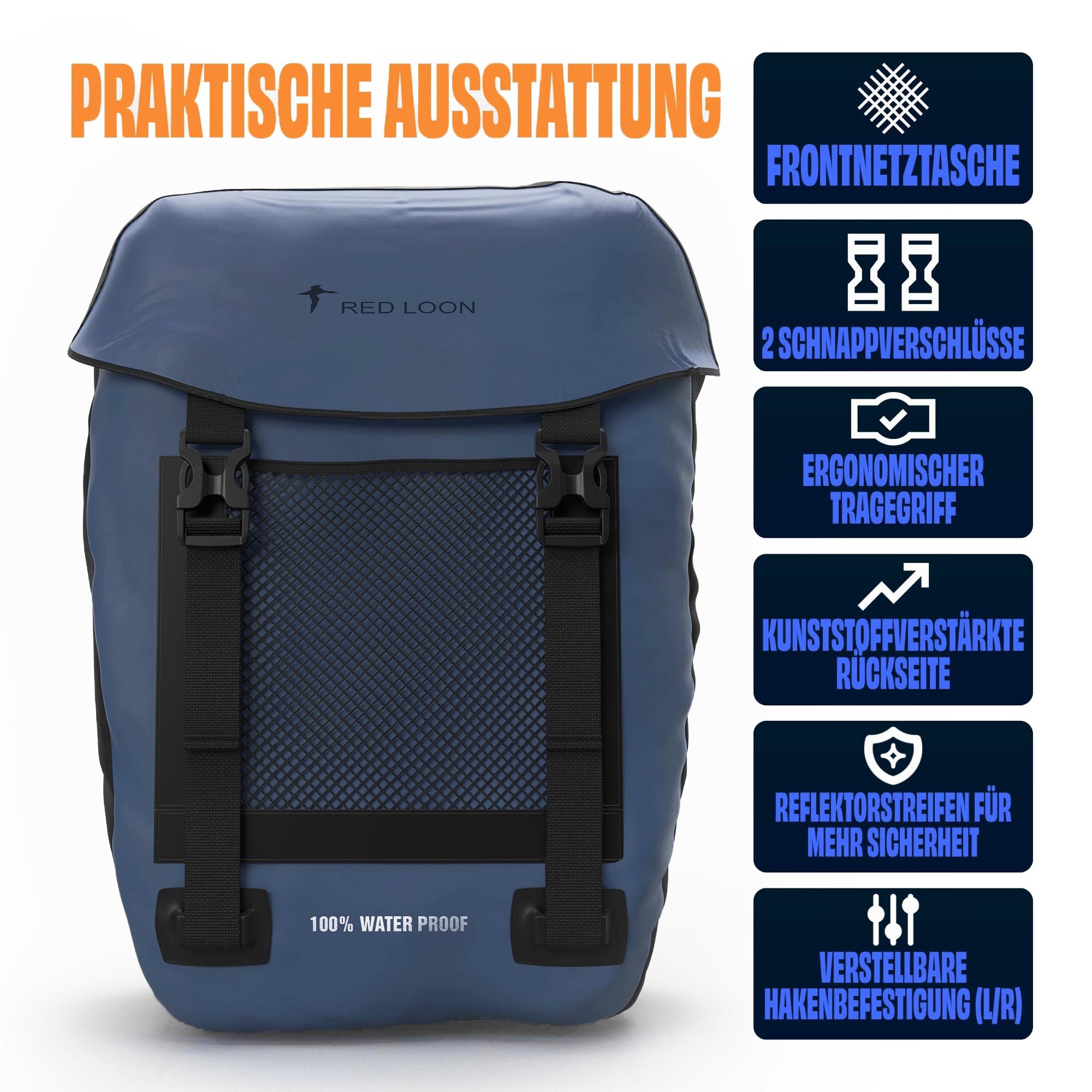 Fahrradtasche Pro Plus Packtasche Gepäckträgertasche Red Loon LKW-Plane wasserdicht