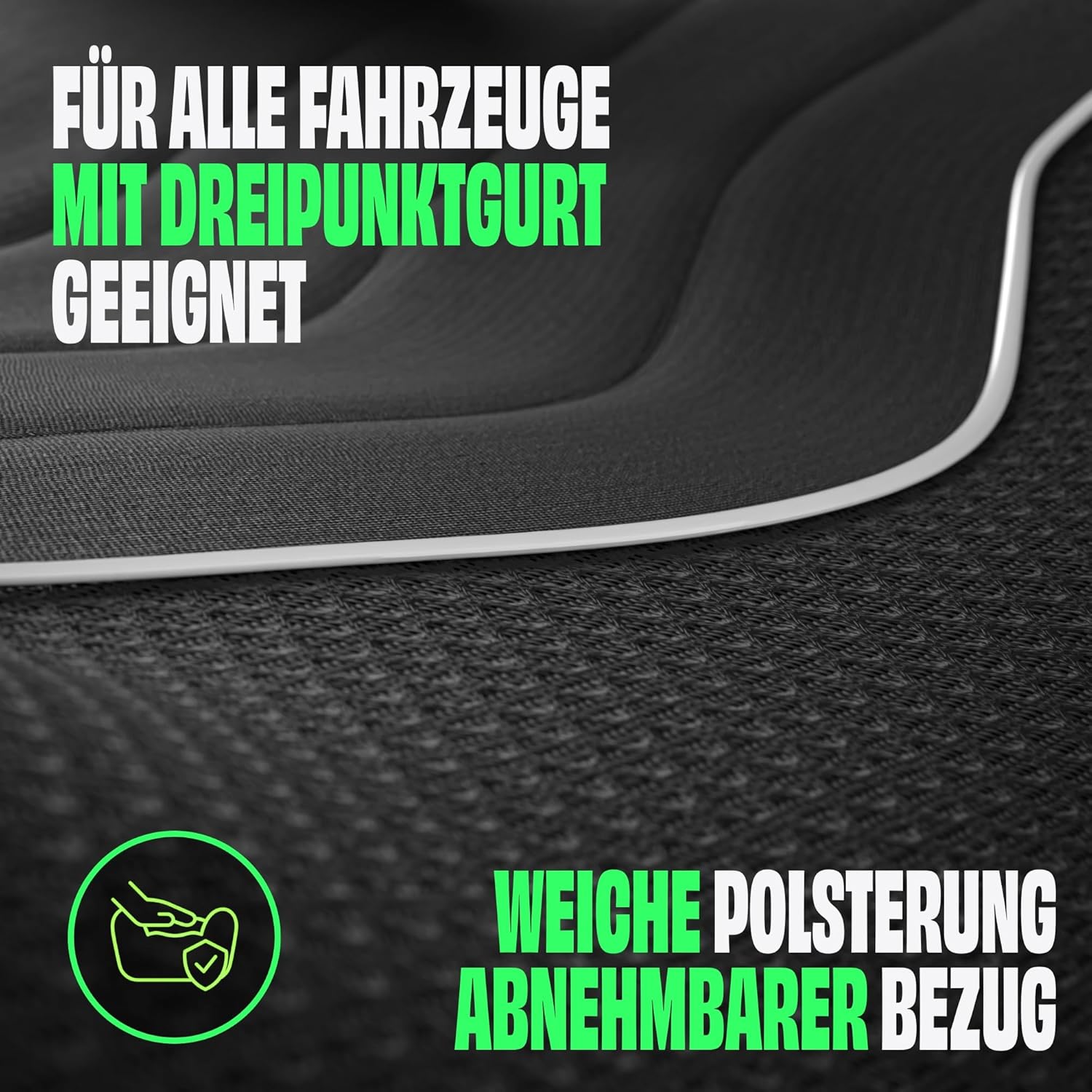 Sitzerhöhung Autokindersitz Kindersitzerhöhung - Red Loon - Kindersitz Autositz 125-150cm - ECE R 129 - komfortabler Kindersitz Auto - Sitzschale universell passend - waschbarer Bezug