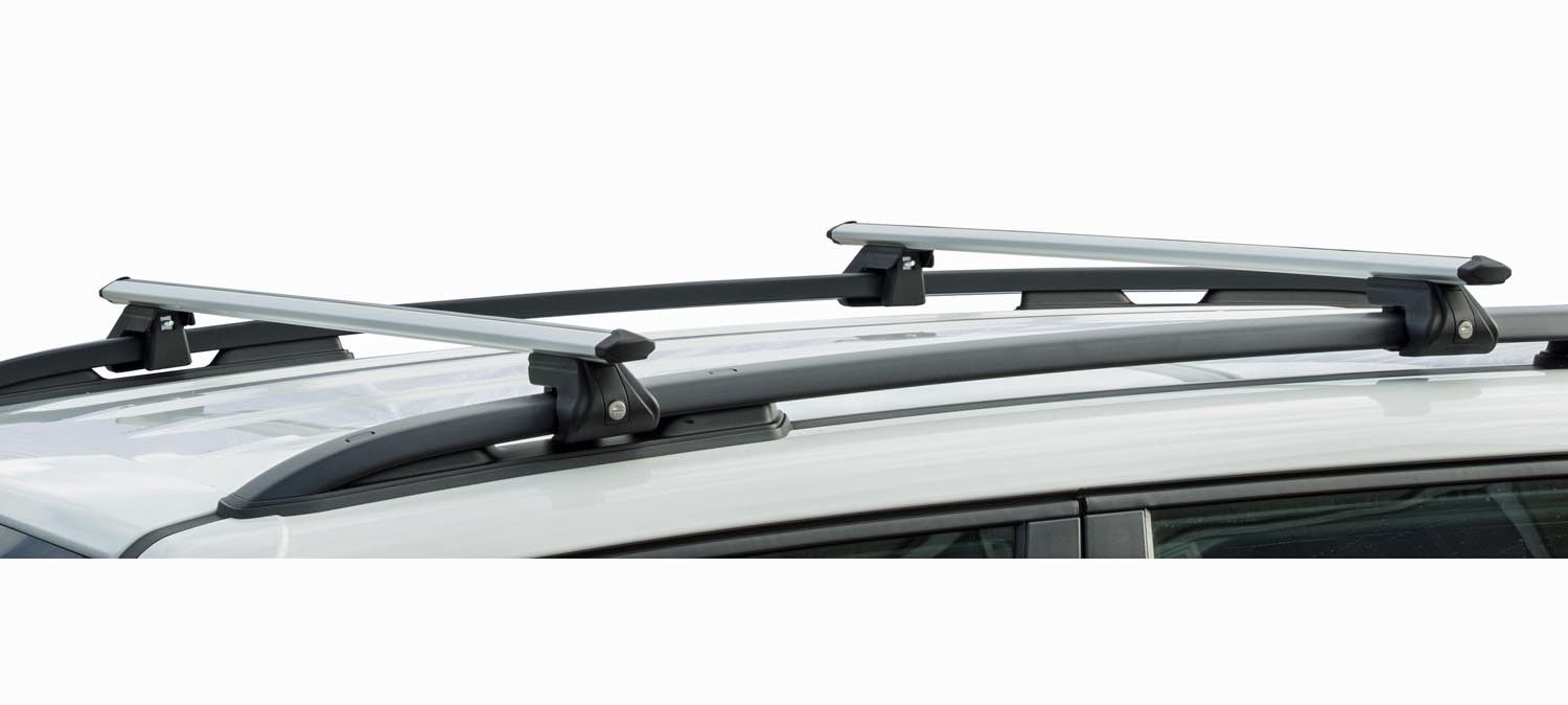Skibox VDPJUXT600 + Alu Relingträger CRV120 kompatibel mit Tata Indigo I Kombi 02-09