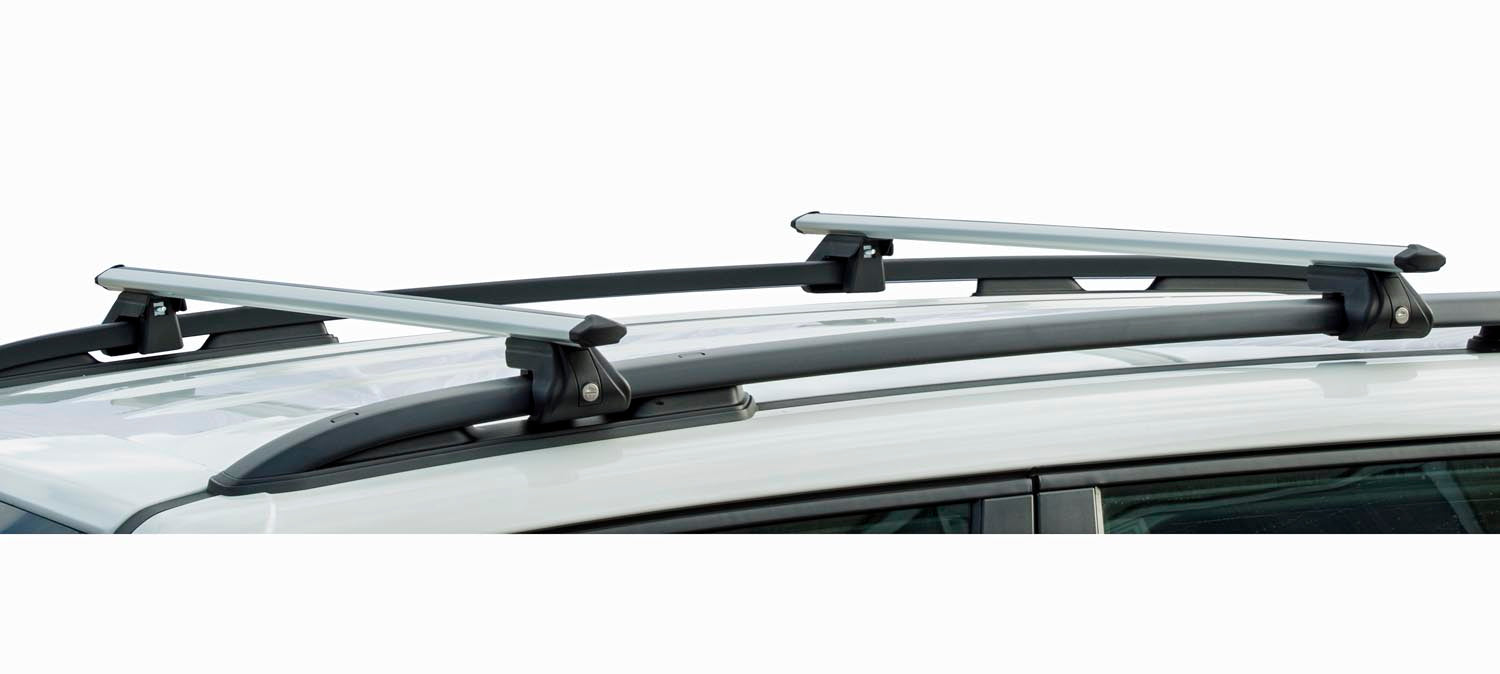 Dachbox VDPJUXT500 500Ltr abschließbar schwarz + Dachträger CRV120 kompatibel mit Skoda Kodiaq (5 Türer) ab 2017