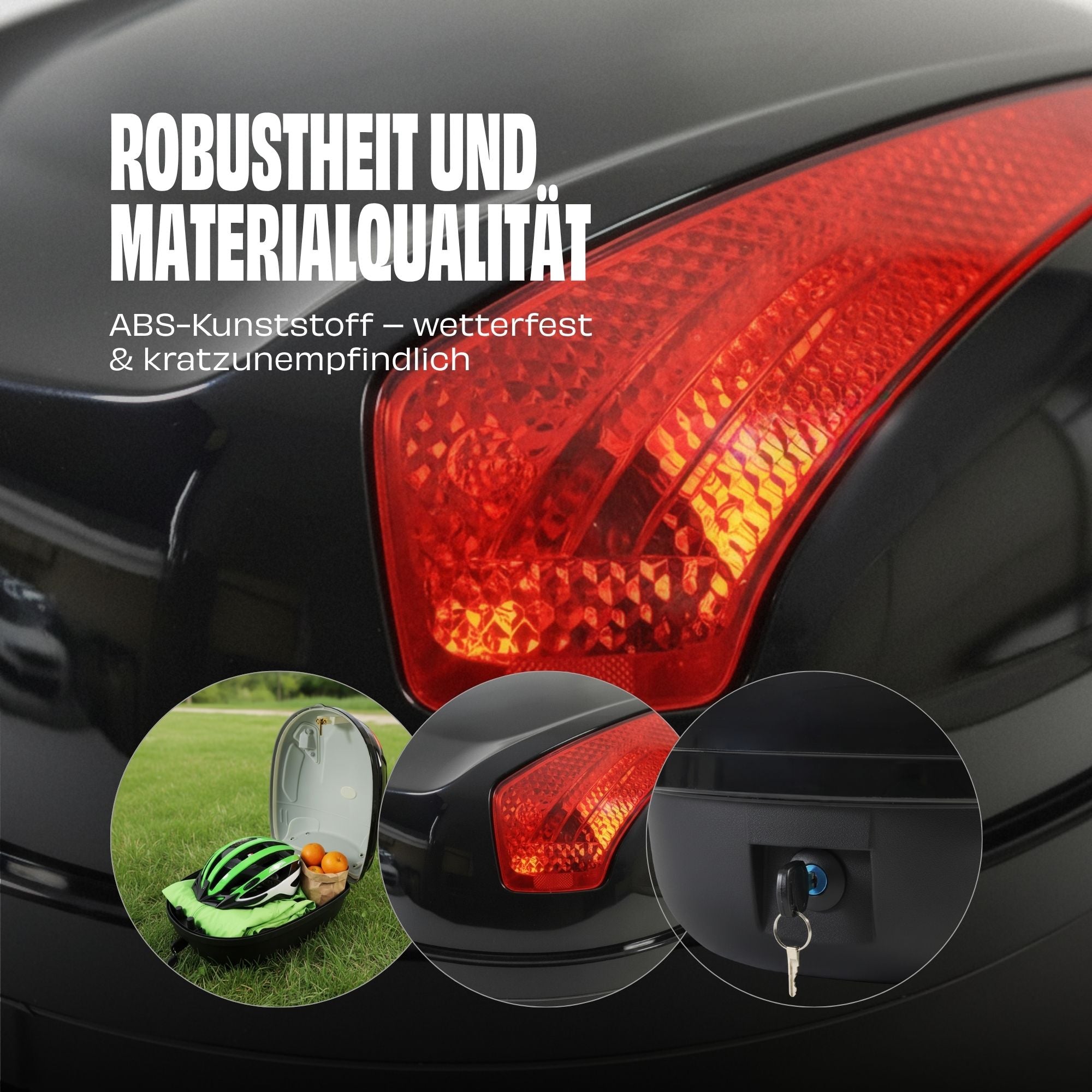 Fahrrad Fahrradbox Topcase Fahrradkoffer abschließbar Helmkoffer 17 Ltr Helmbox