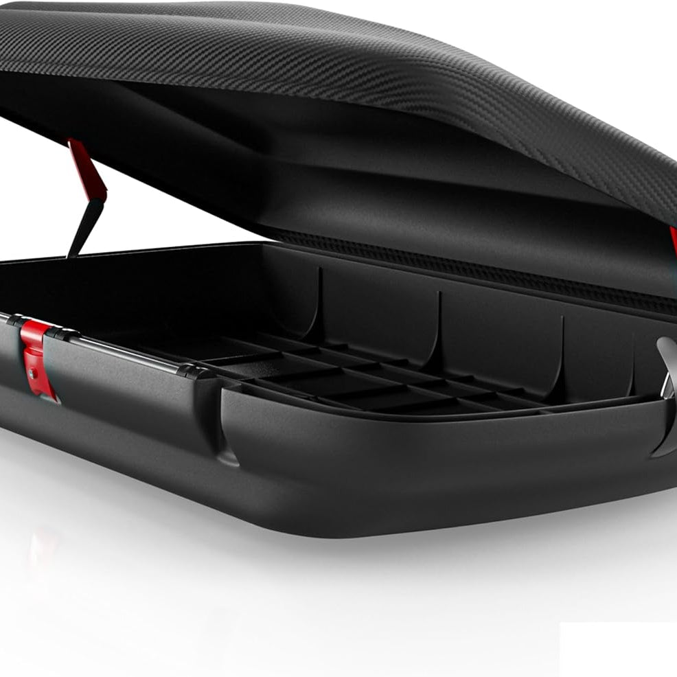 Dachbox VDPCA480 480Ltr carbonlook + Dachträger RAPID kompatibel mit für VW Touran I (1T) (5Türer) 03-14