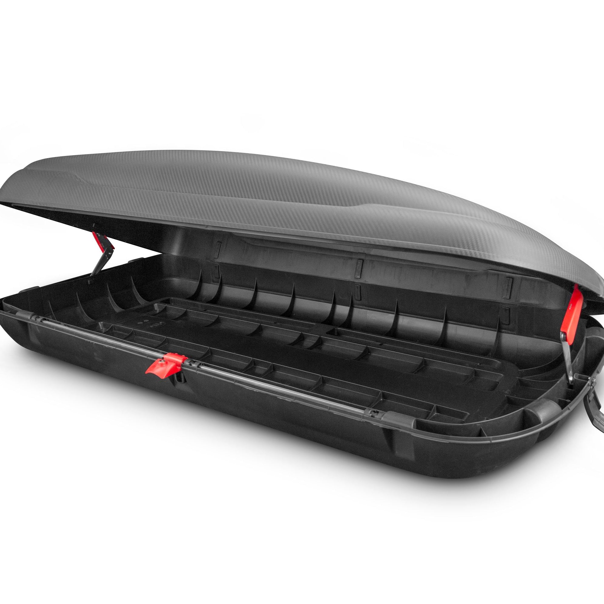 Dachbox VDP-BA400 + Relingträger CRV107A kompatibel mit Peugeot 5008 5 Türer ab 2017