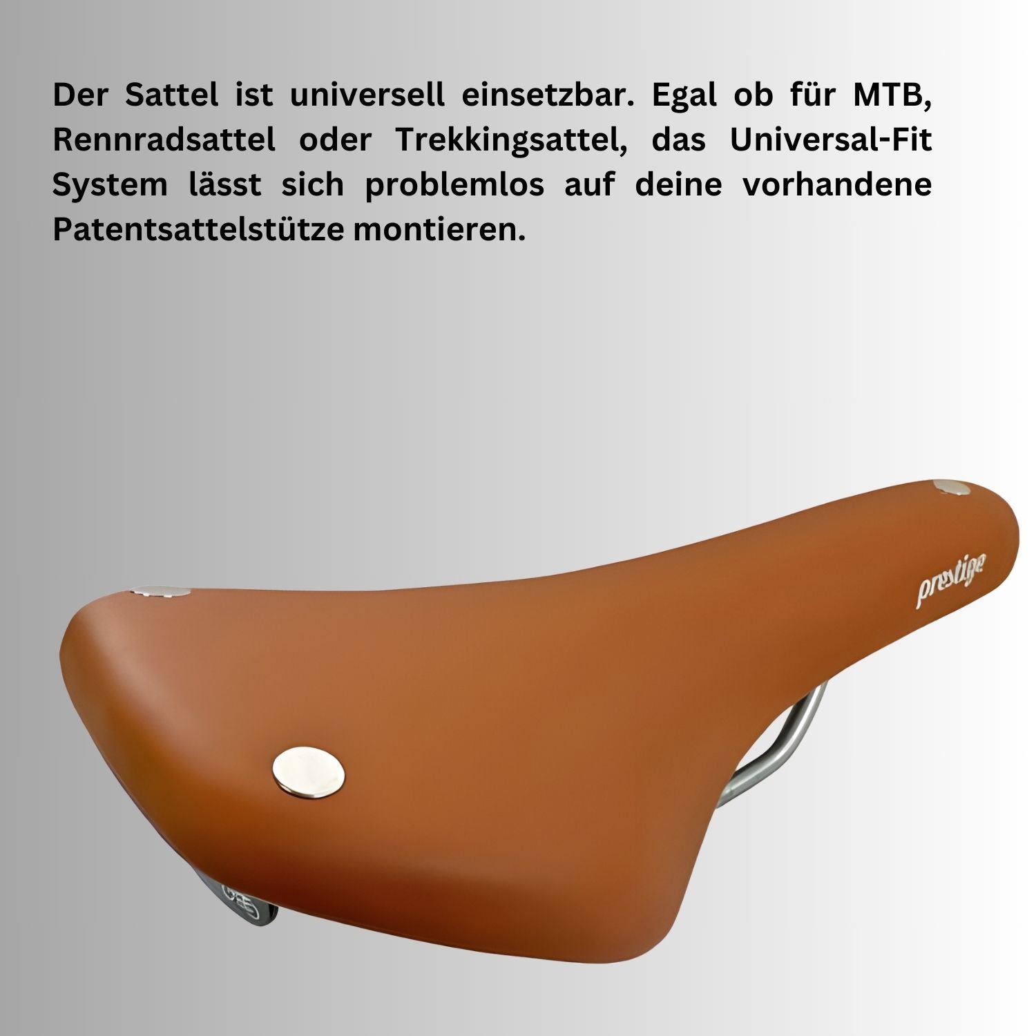 Retro Fahrradsattel Sattel Radsattel - Selle Royal Prestige - ergonomischer Fahrrad Sattel für Damen & Herren - Fahrradsattel bequem - für Rennrad BMX Fixie Singlespeed MTB - mit ICS-System