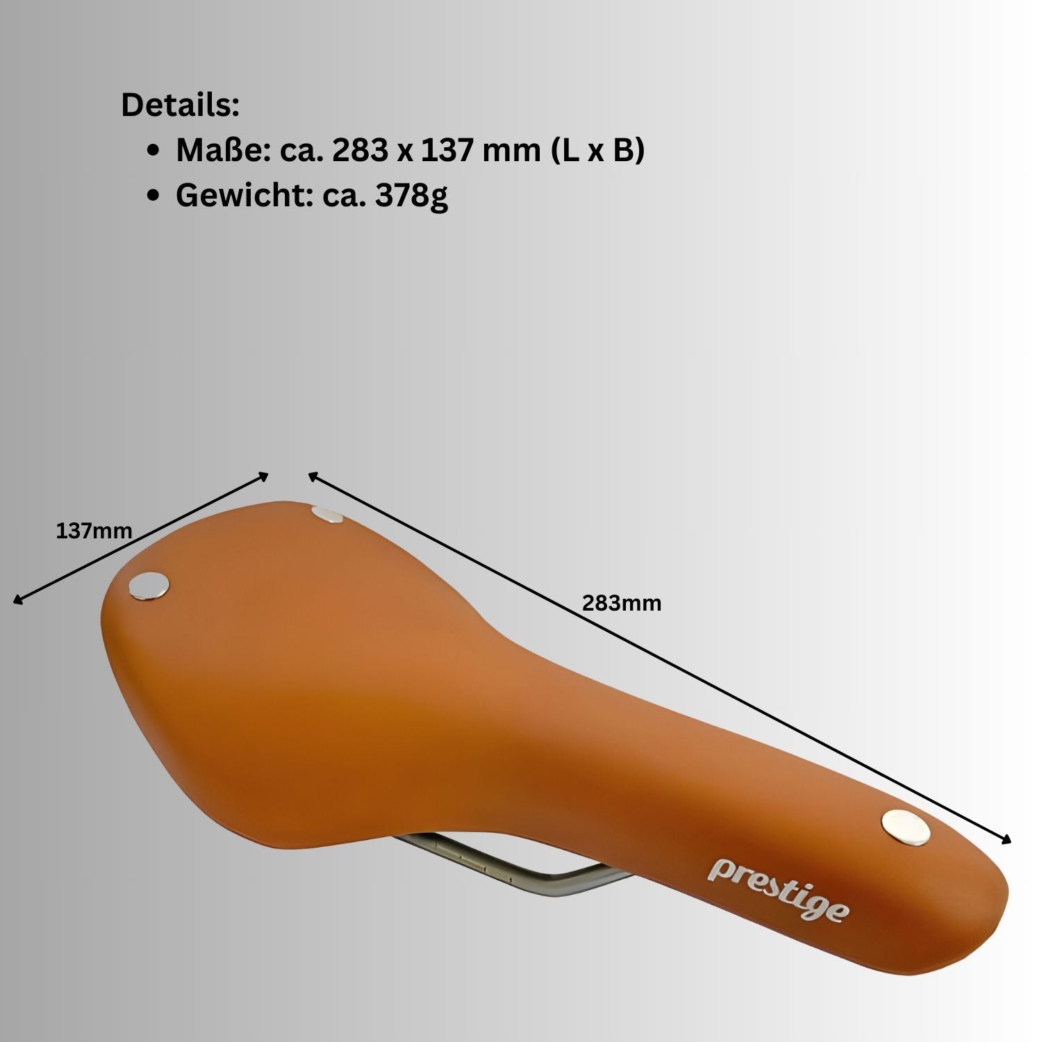 Retro Fahrradsattel Sattel Radsattel - Selle Royal Prestige - ergonomischer Fahrrad Sattel für Damen & Herren - Fahrradsattel bequem - für Rennrad BMX Fixie Singlespeed MTB - mit ICS-System