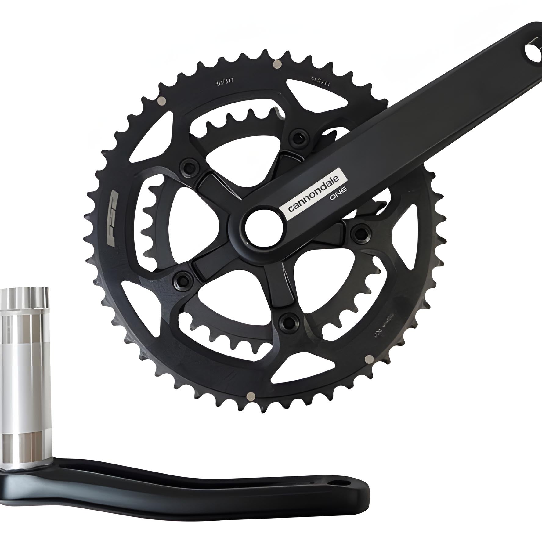 Kurbelgarnitur Kettenradgarnitur Fahrradkurbel Kurbel 2-fach - FSA CK-141SS - für Rennrad - Cannondale One-Logo - Kurbelarmlänge 170mm/172,5mm/175mm - 50/34 Zähne - BB30 - 2x 11fach - Alu Kettenblatt