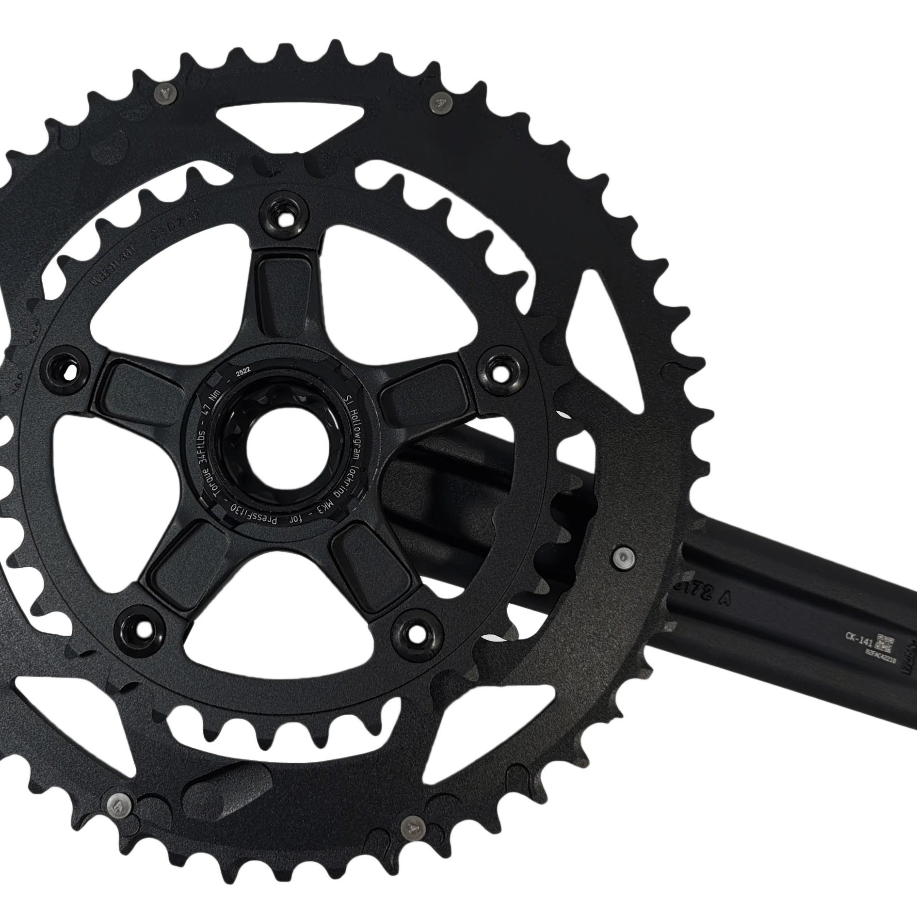 Kurbelgarnitur Kettenradgarnitur Fahrradkurbel Kurbel 2-fach - FSA CK-141SS - für Rennrad - Cannondale One-Logo - Kurbelarmlänge 170mm/172,5mm/175mm - 50/34 Zähne - BB30 - 2x 11fach - Alu Kettenblatt